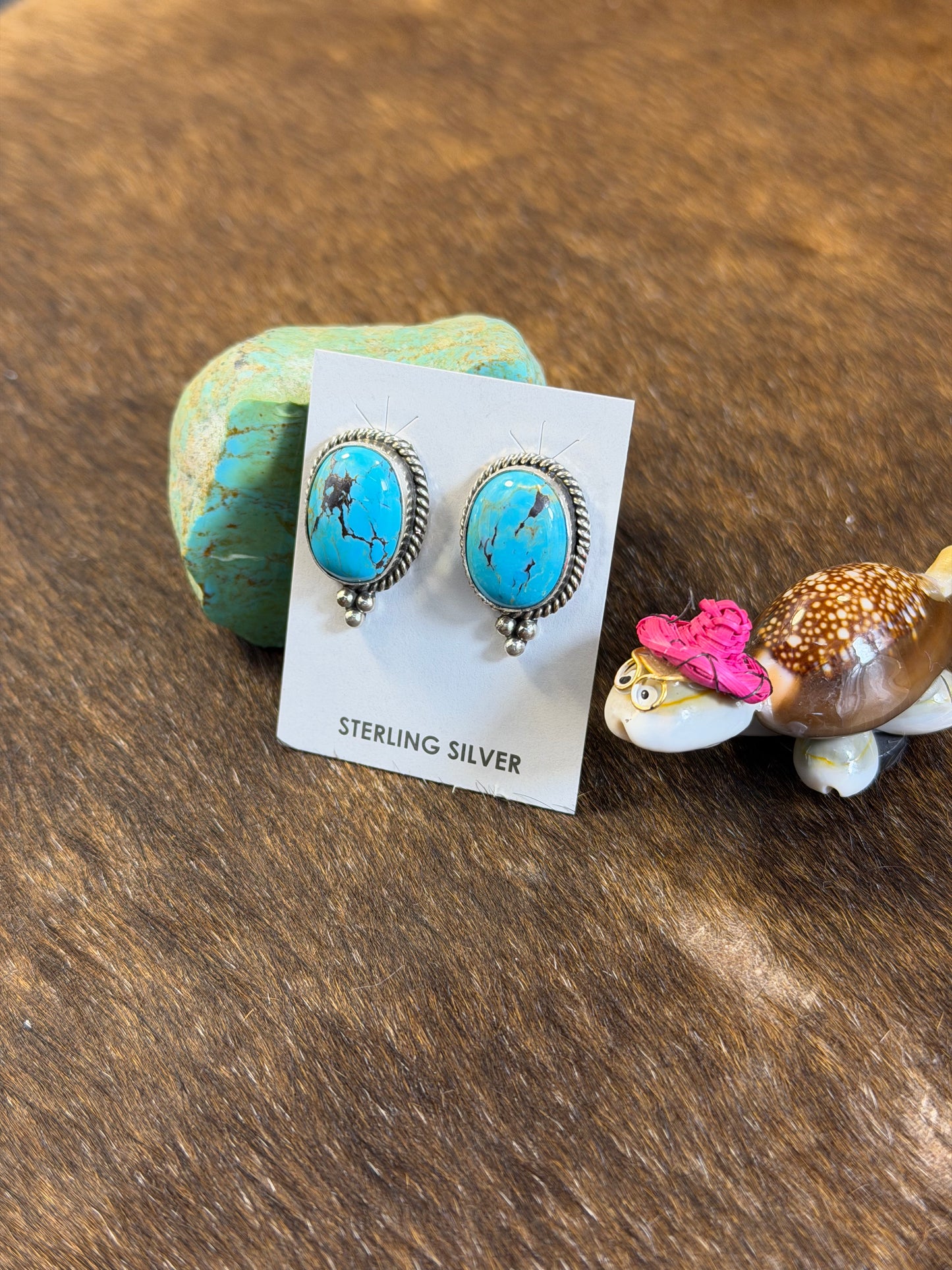 Kingman Oval Stud Earring