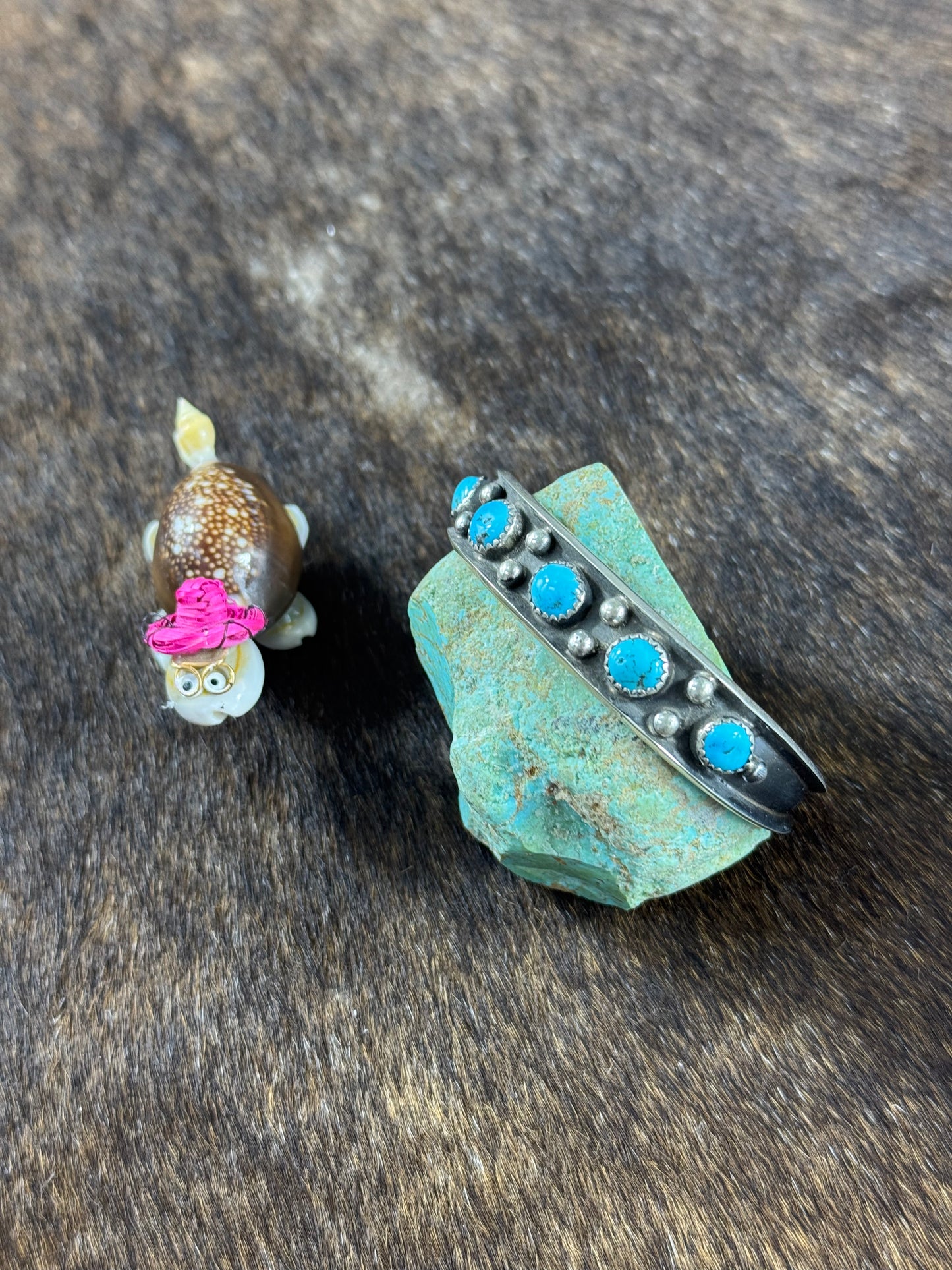 Kingman Turquoise 5 Stone Bracelet