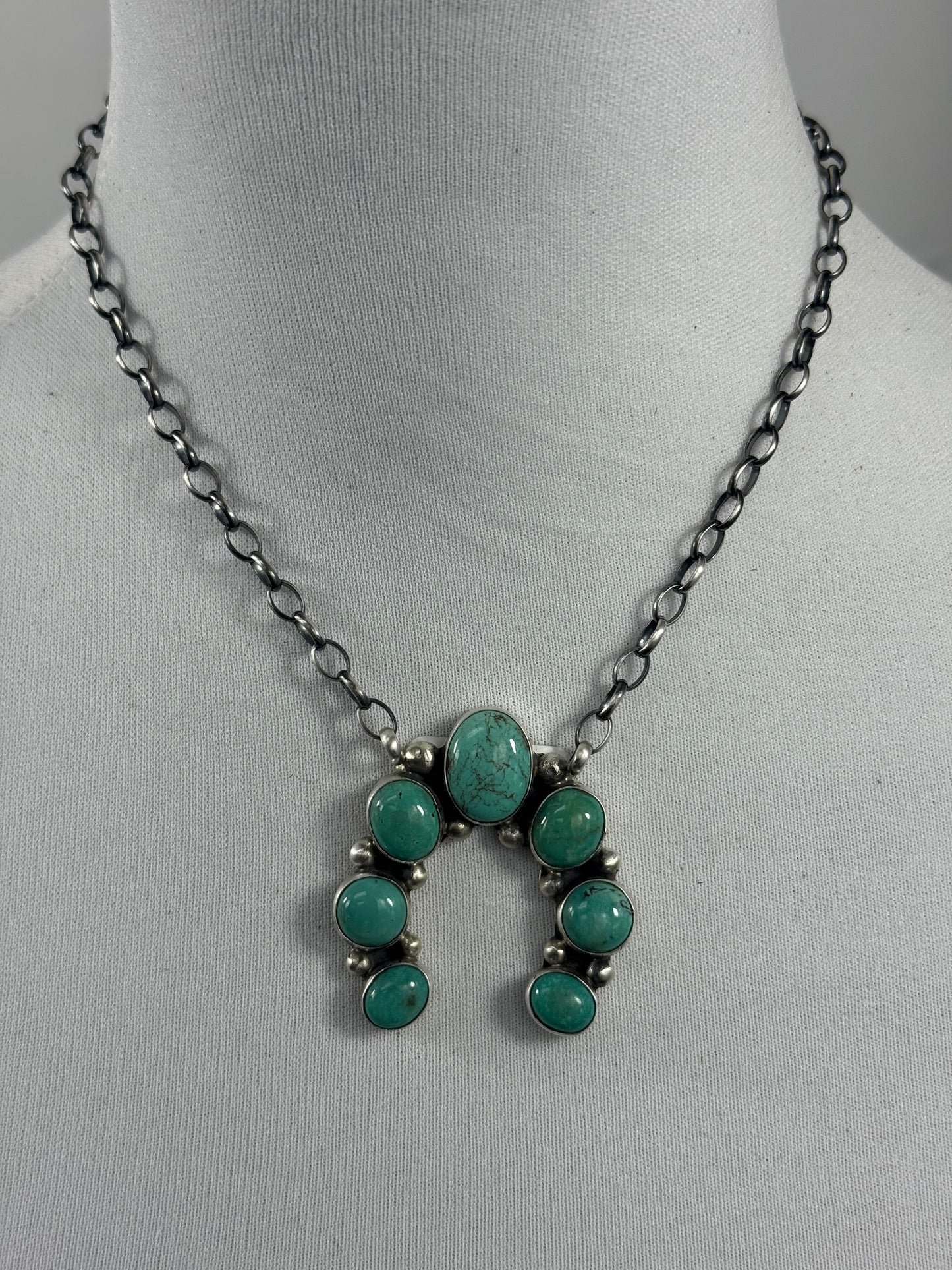 Kingman Turquoise Naja Necklace