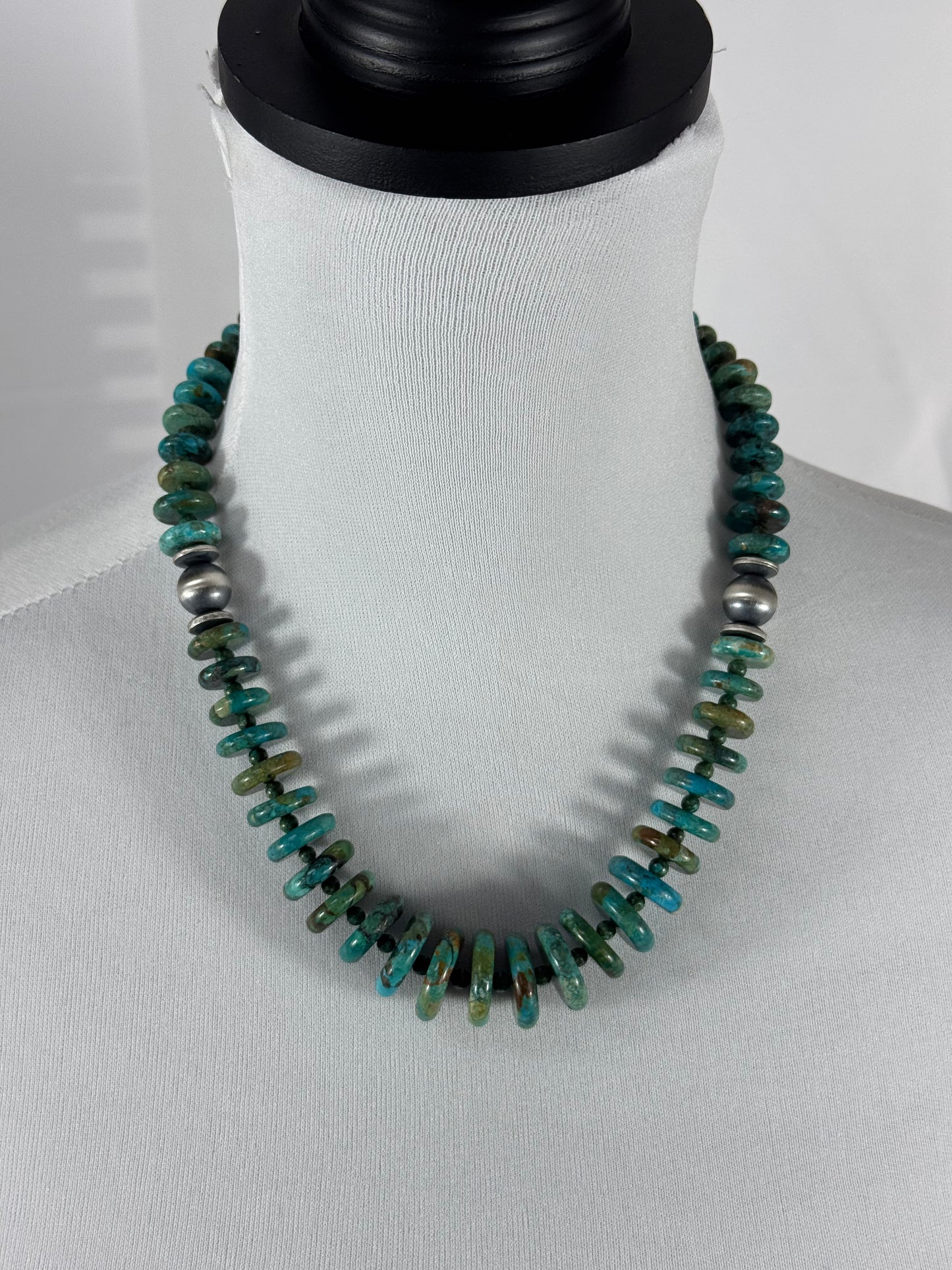 Kingman Turquoise Saucer Necklace
