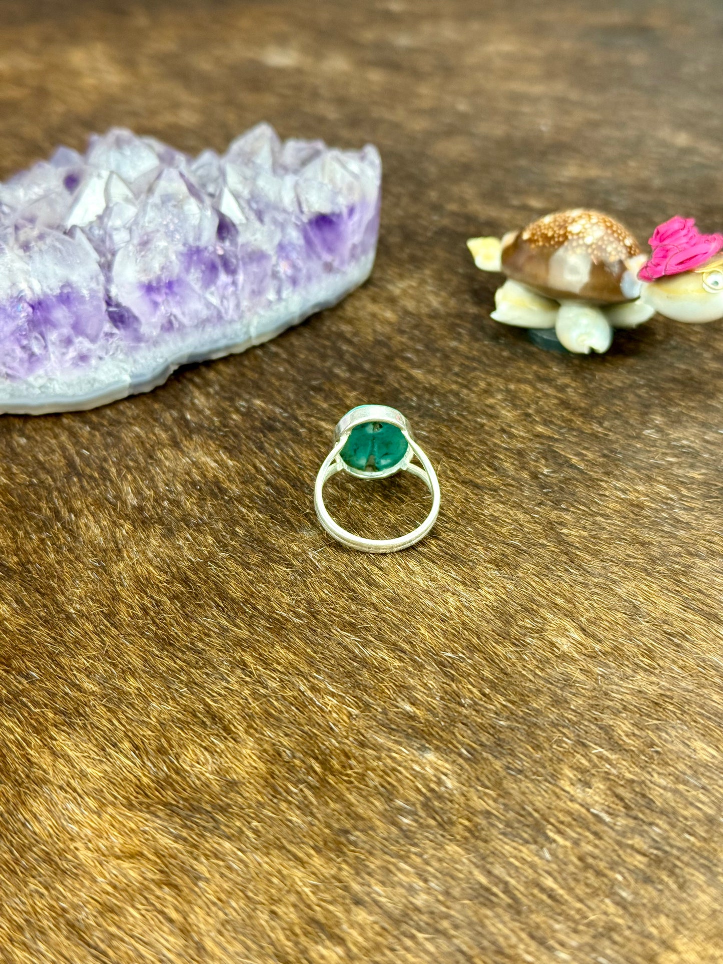 Tibetan Turquoise Single Stone Sterling Silver Ring