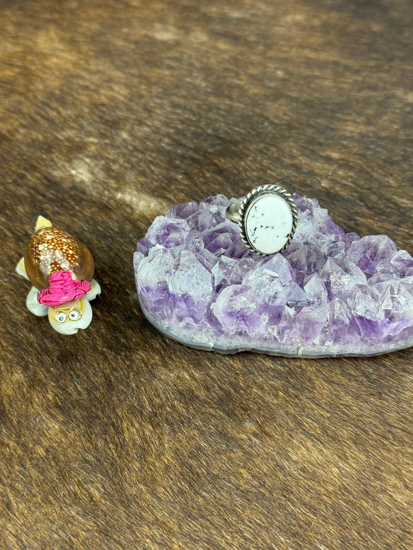 White Buffalo Circle Ring