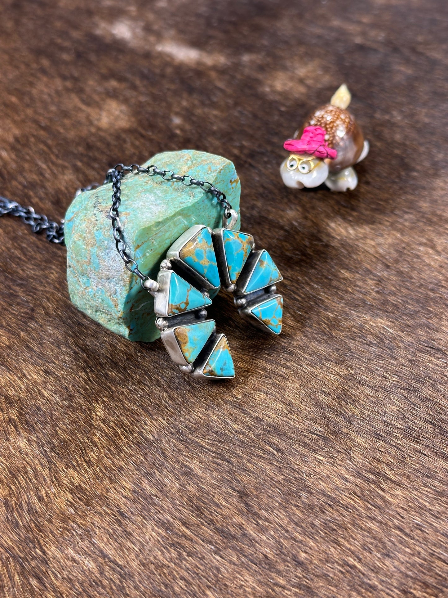 Kingman Turquoise Naja Necklace