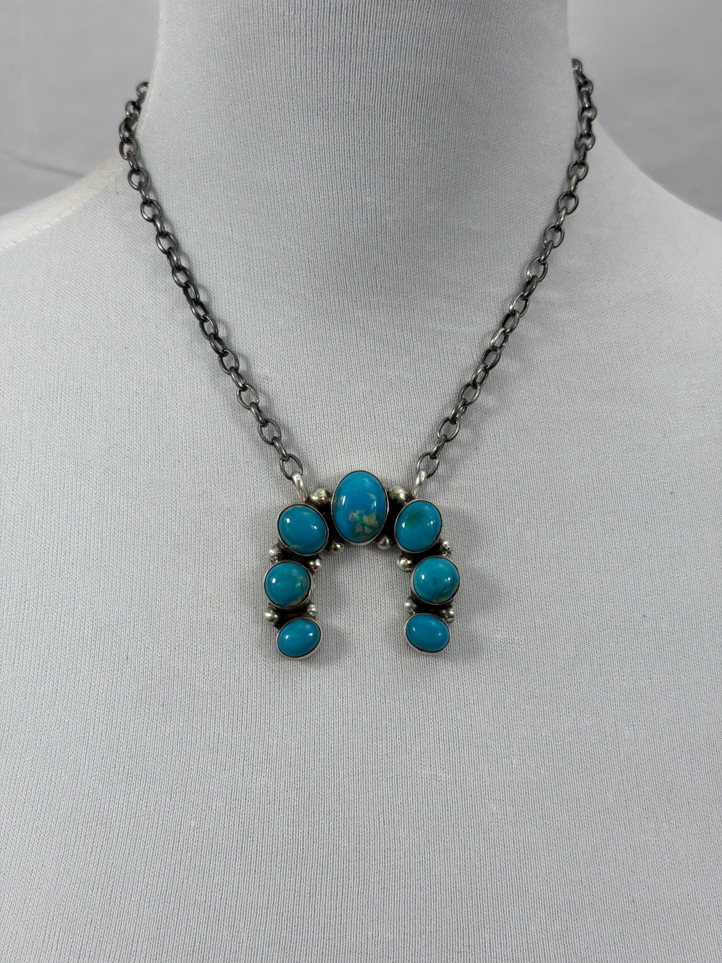 Kingman Turquoise Naja Necklace
