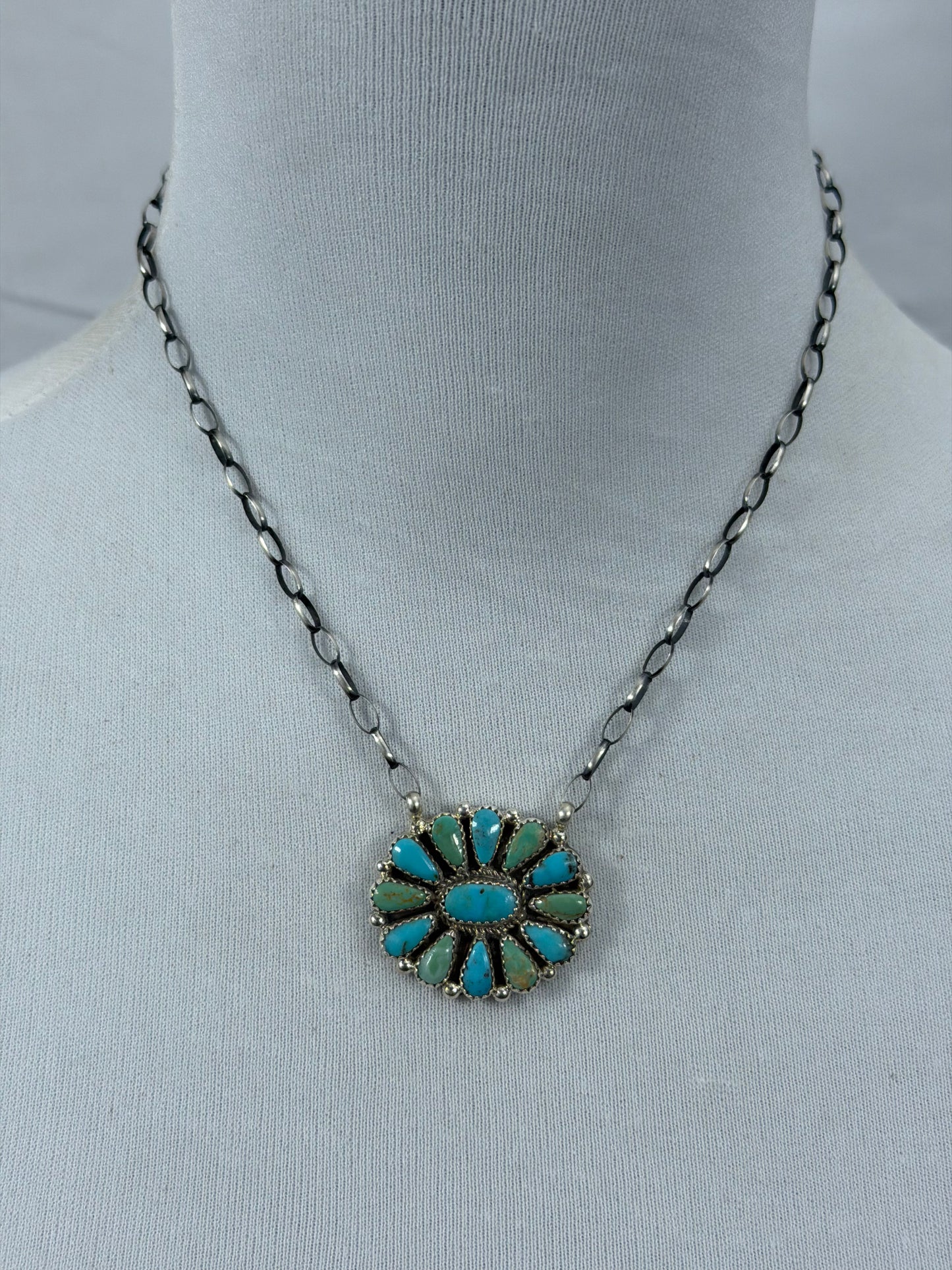 Kingman Cluster Fixed Pendant Necklace