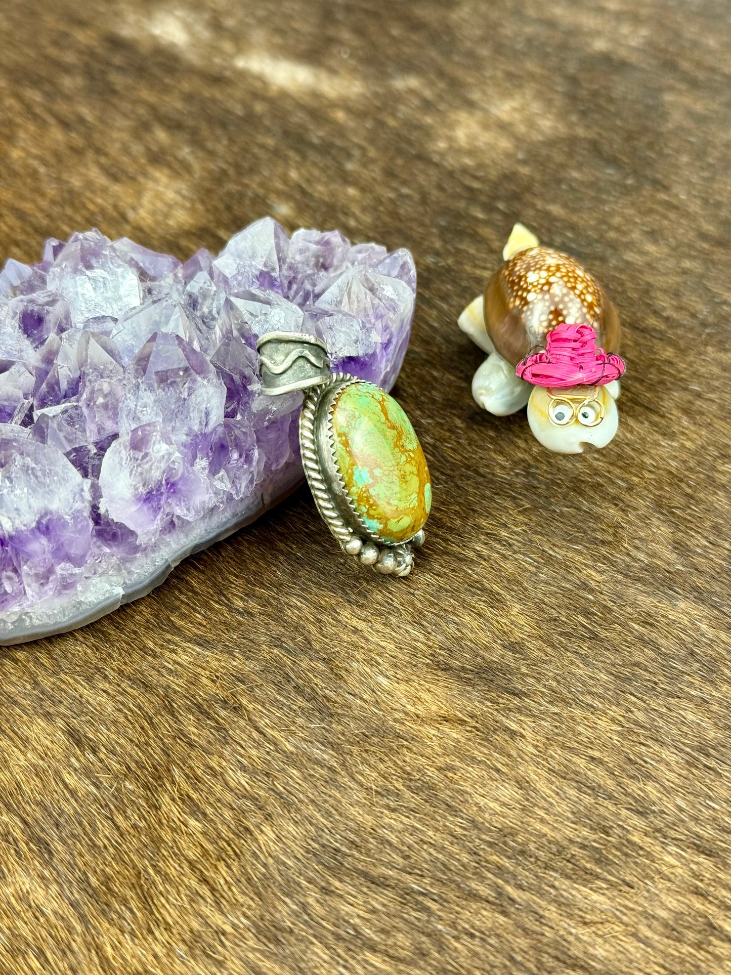 Kingman Turquoise Sterling Silver Pendant