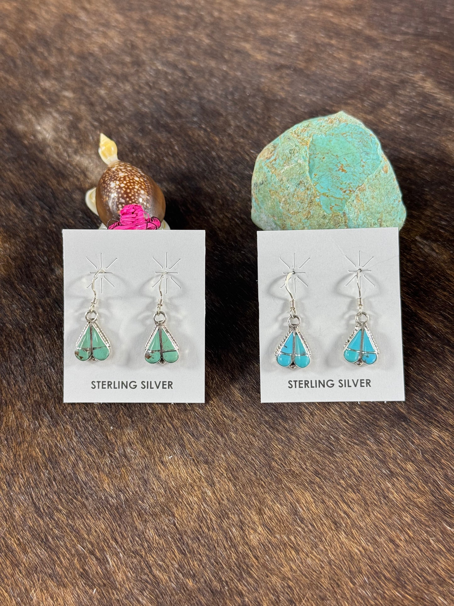 Kingman Turquoise Dangle Inlay Earing