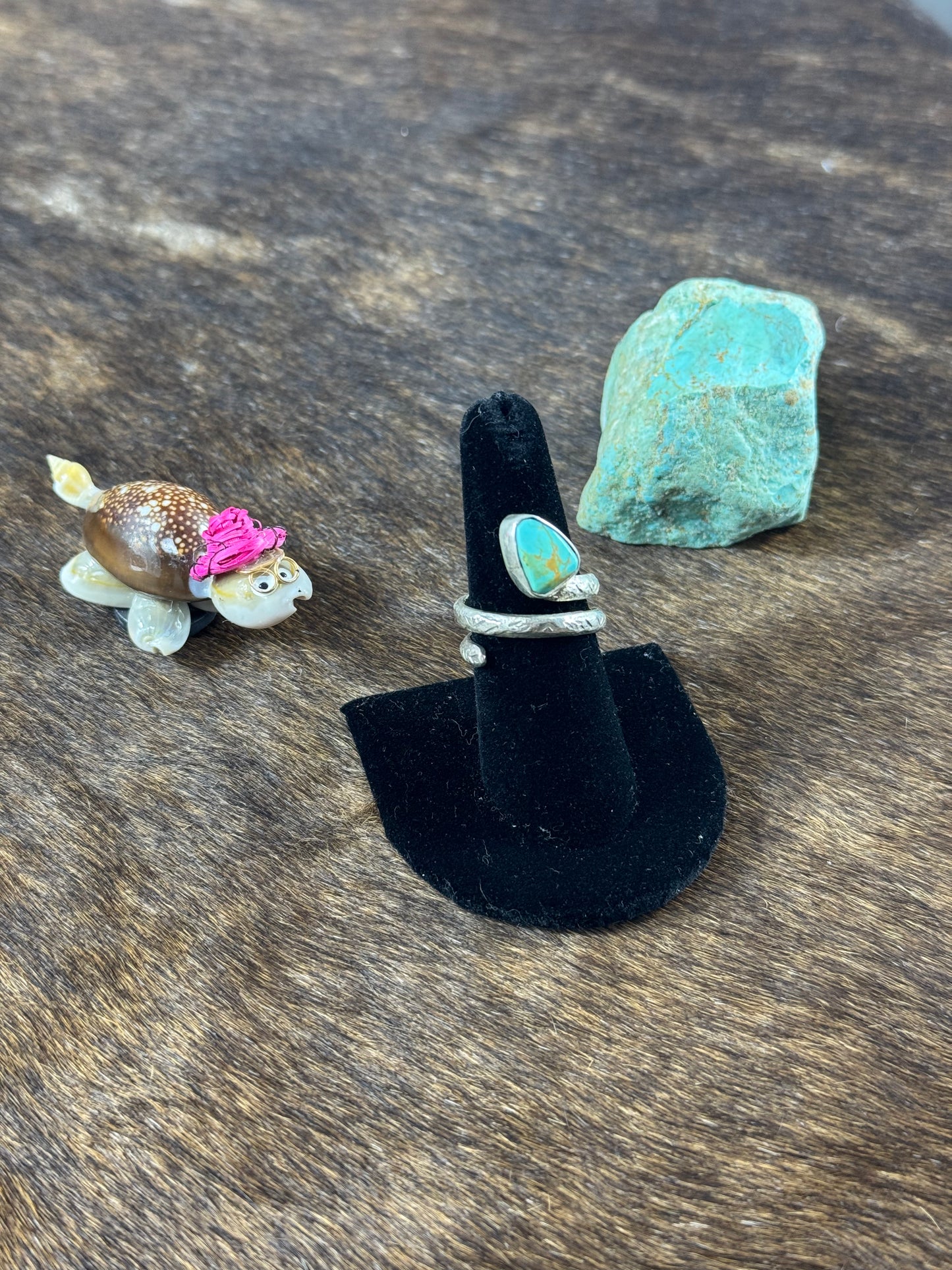 Kingman Turquoise Snake Ring