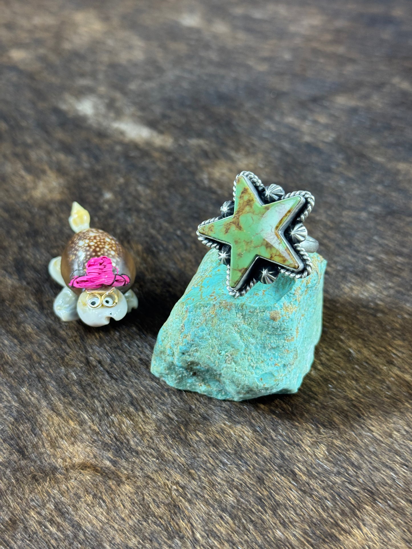 Kingman Turquoise Star Ring