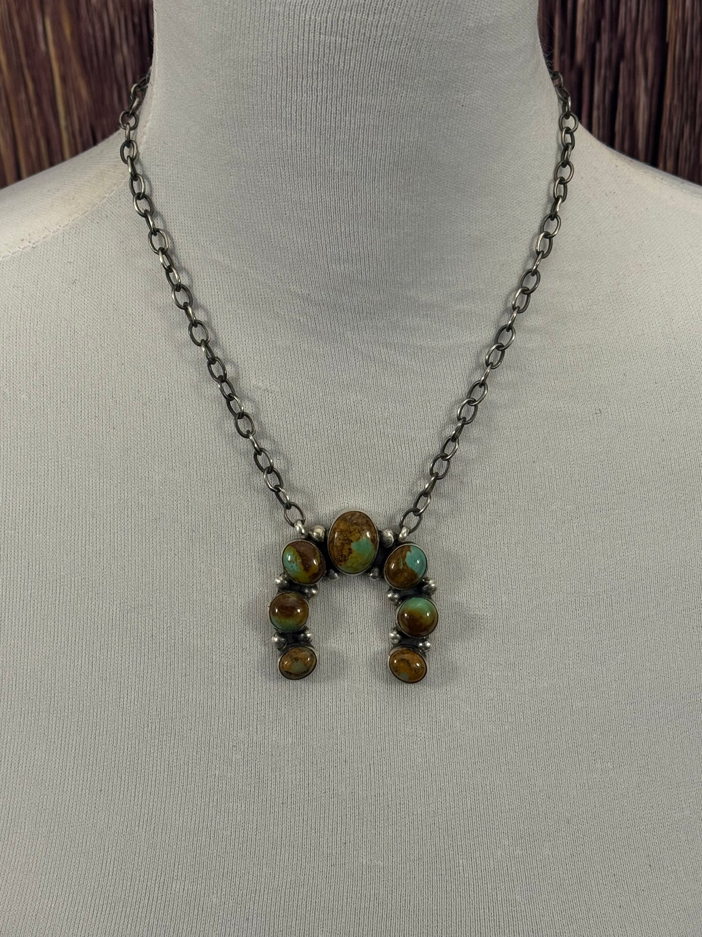 Kingman Turquoise Naja Necklace