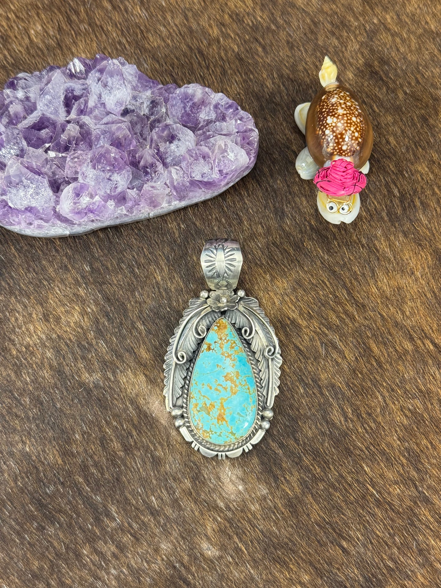 #8 Feather Work Pendant