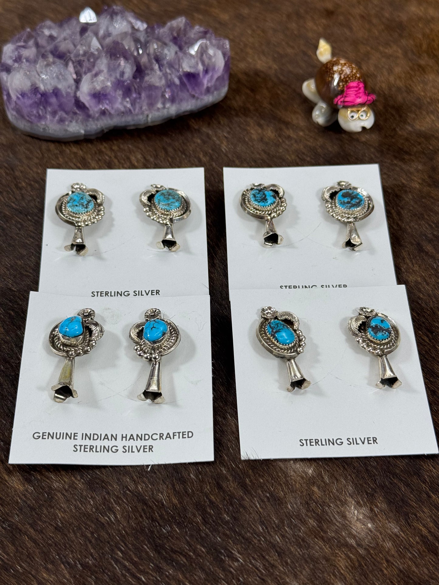 Sleeping Beauty Turquoise Cone Earring