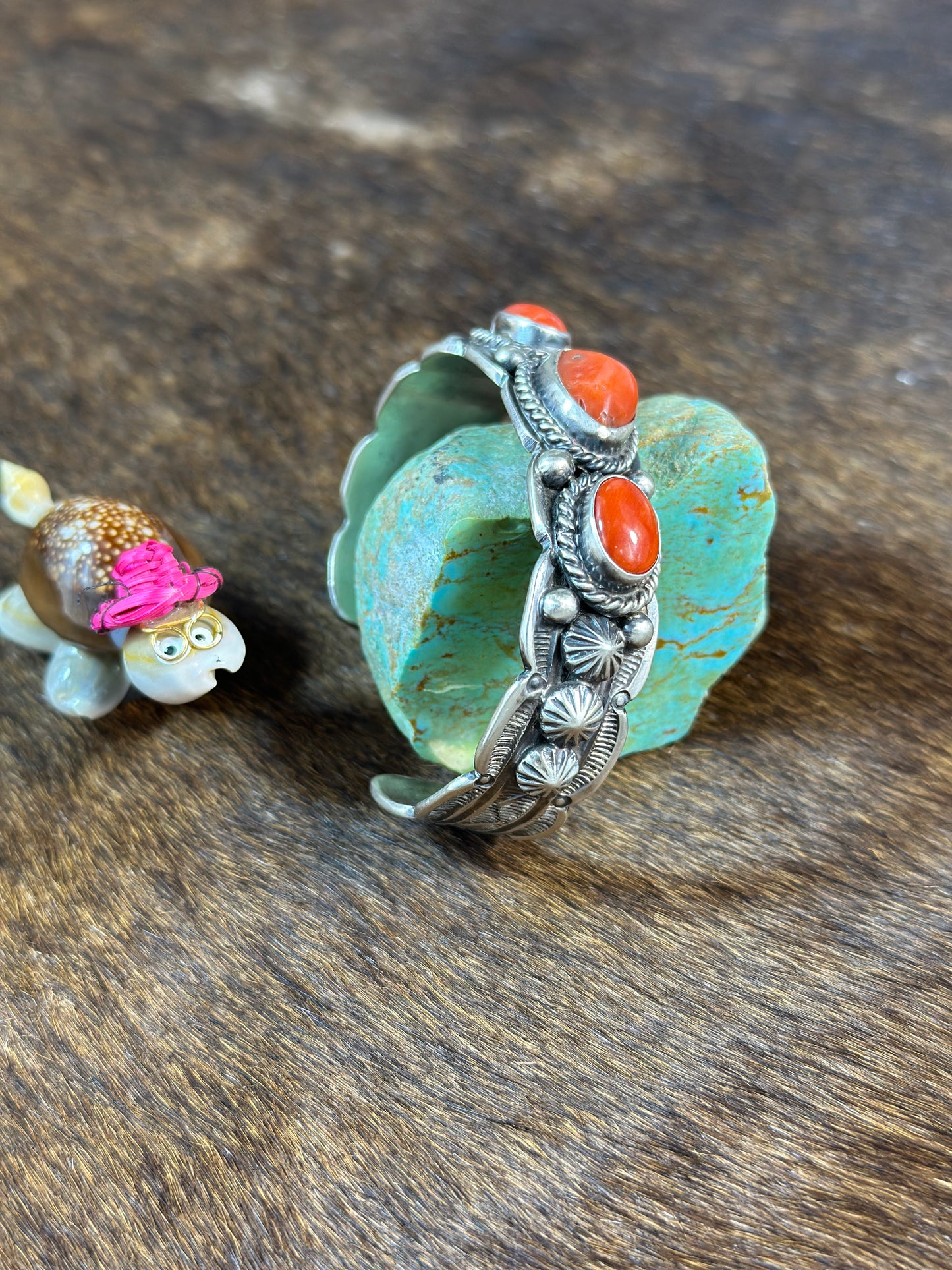 Coral stamp bracelet