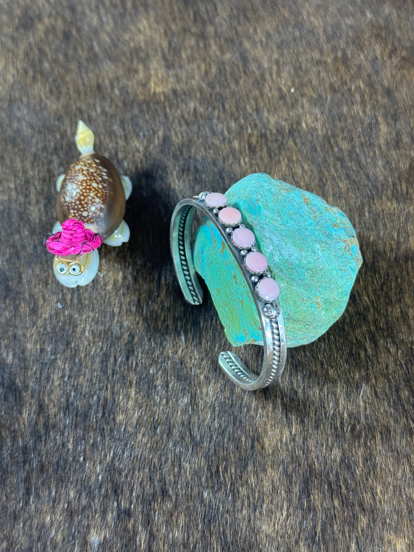 Pink Conch 5 Row Bracelet