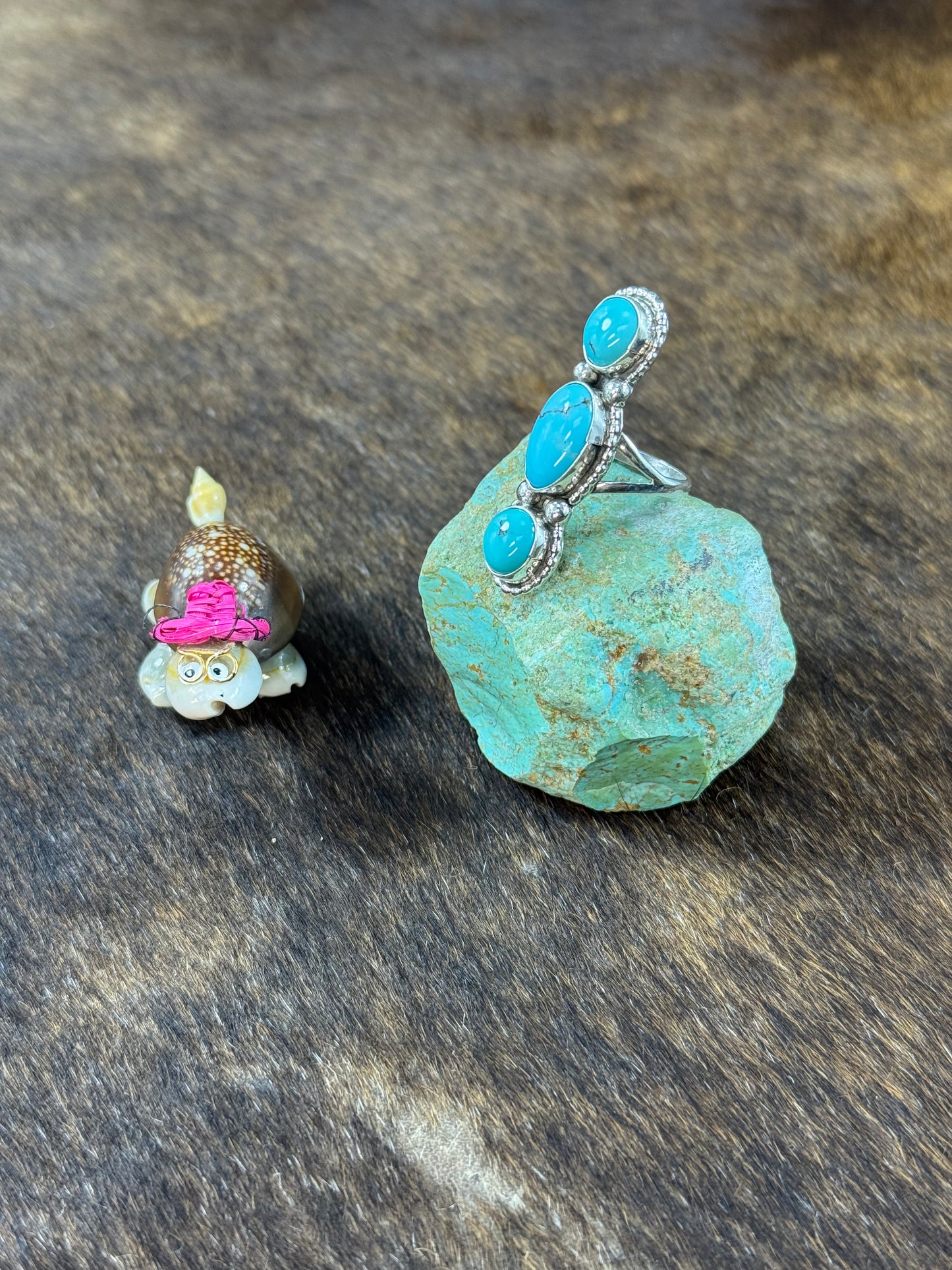 Turquoise 3 Stone Ring