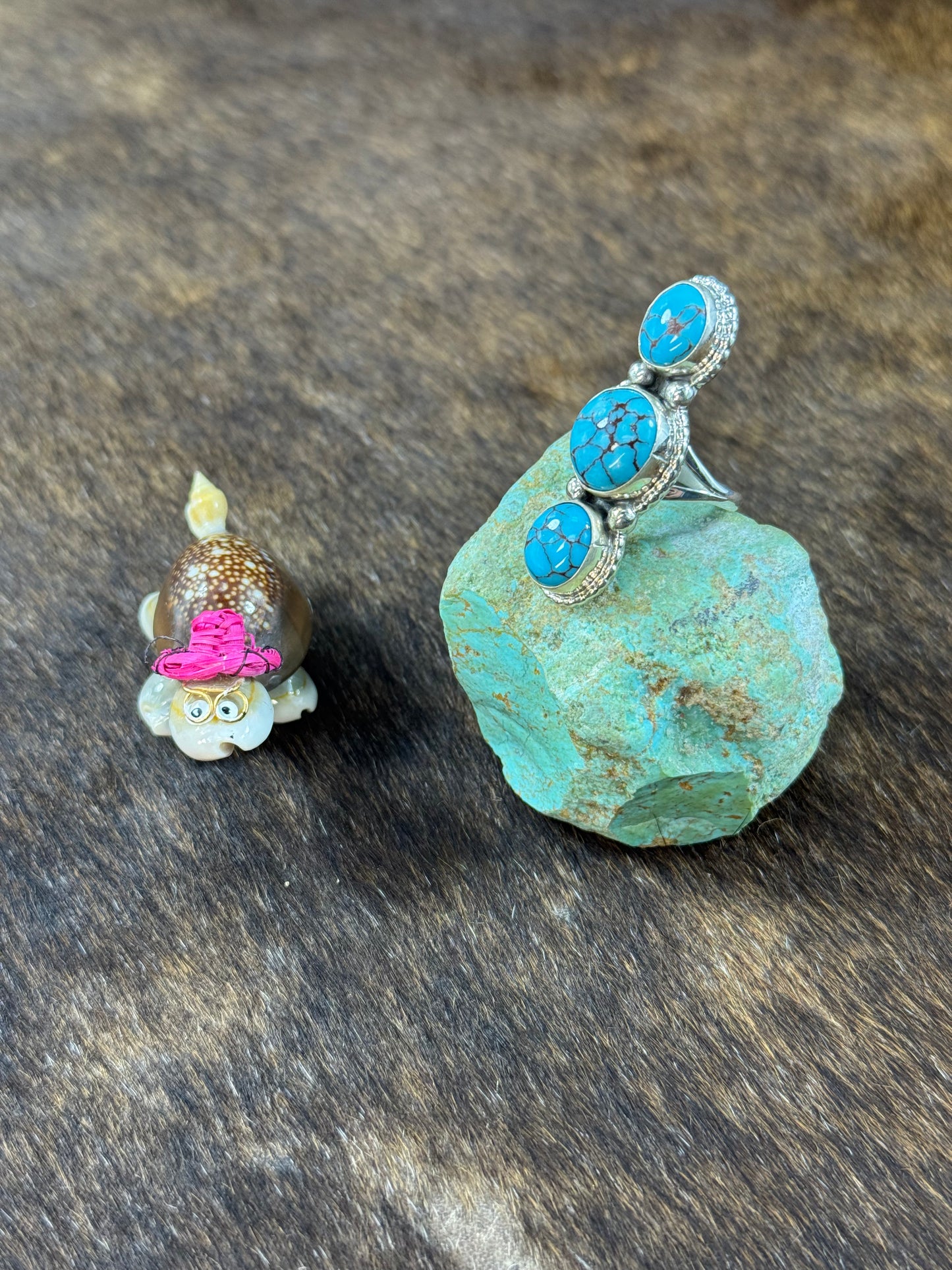 Turquoise 3 Stone Ring