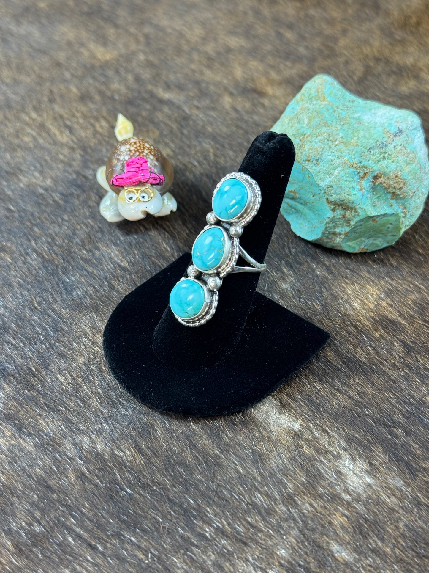 Old Kingman 3 Stone Ring