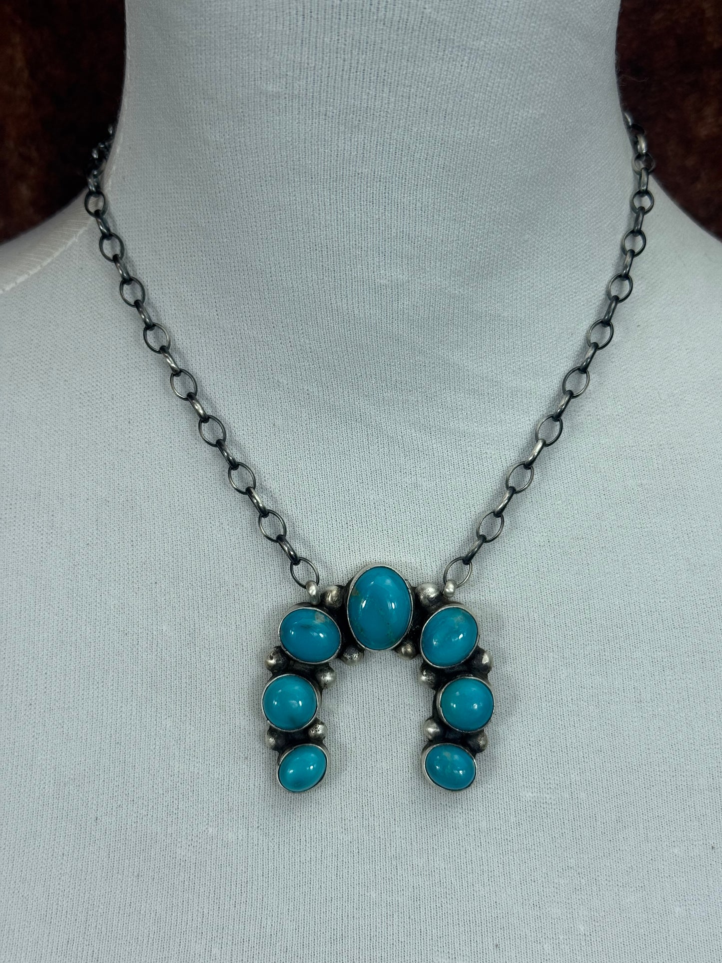 Kingman Turquoise Naja Necklace