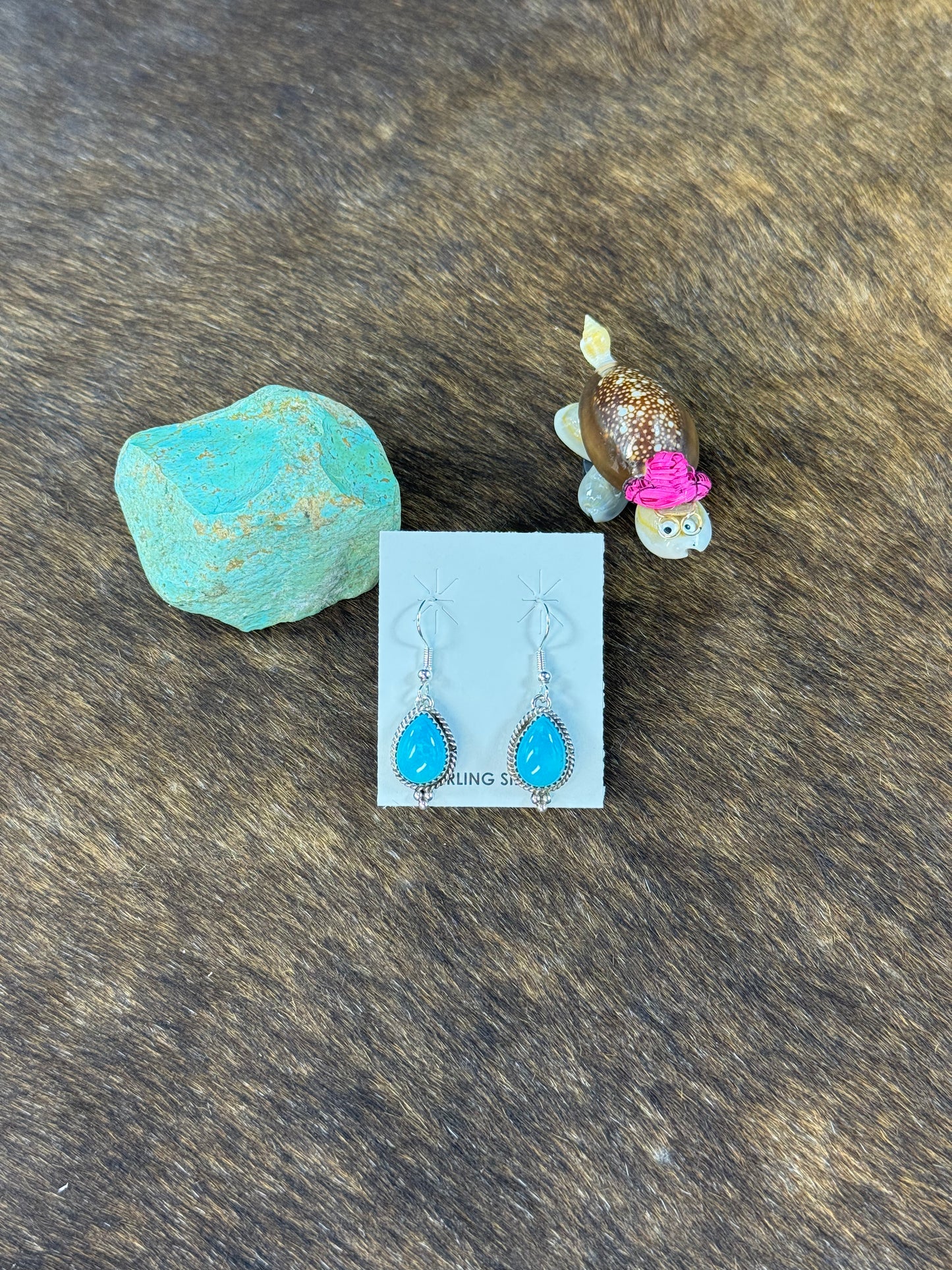 Teardrop Kingman Dangle Earring