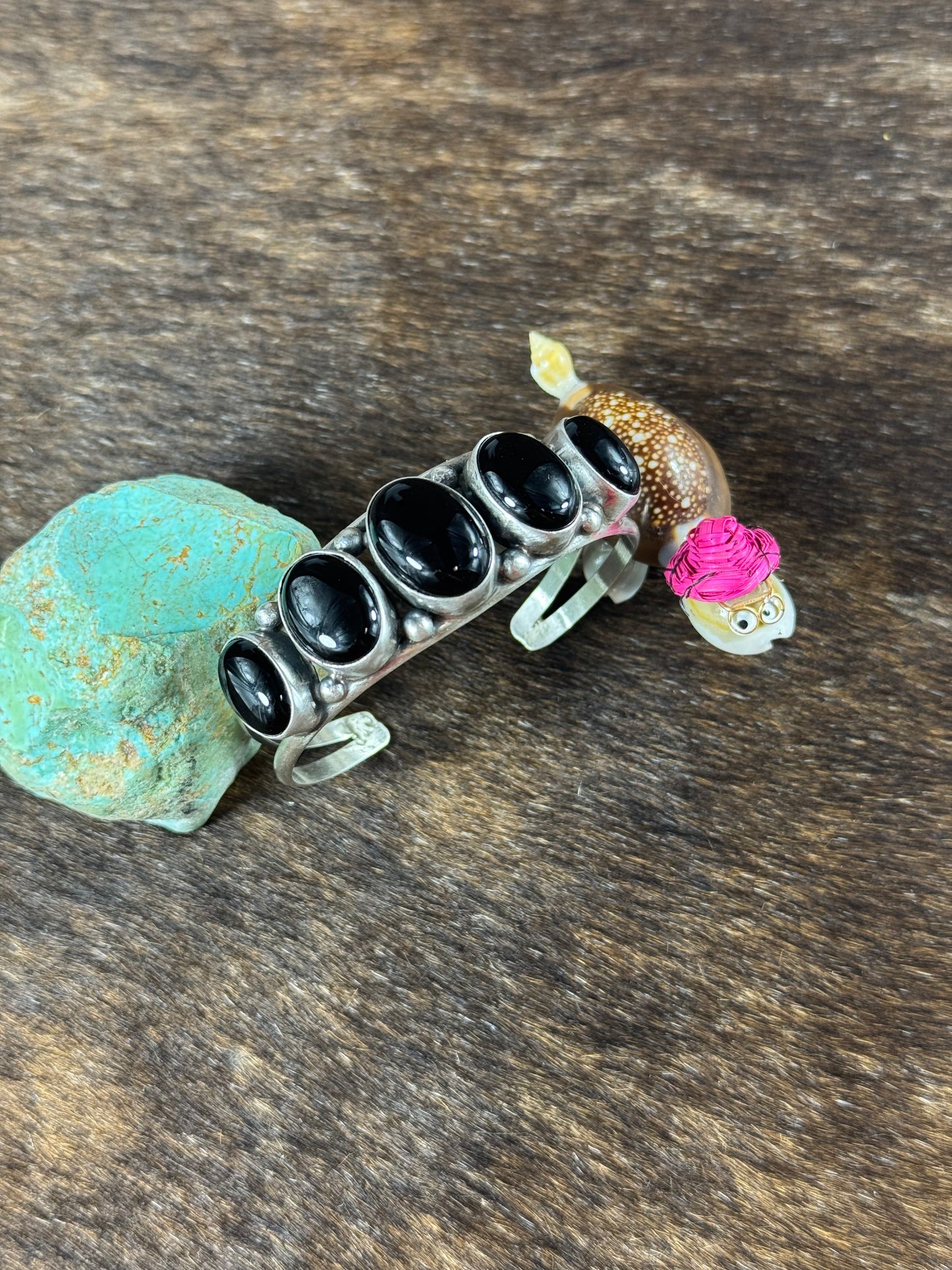 Black Onyx Row Bracelet