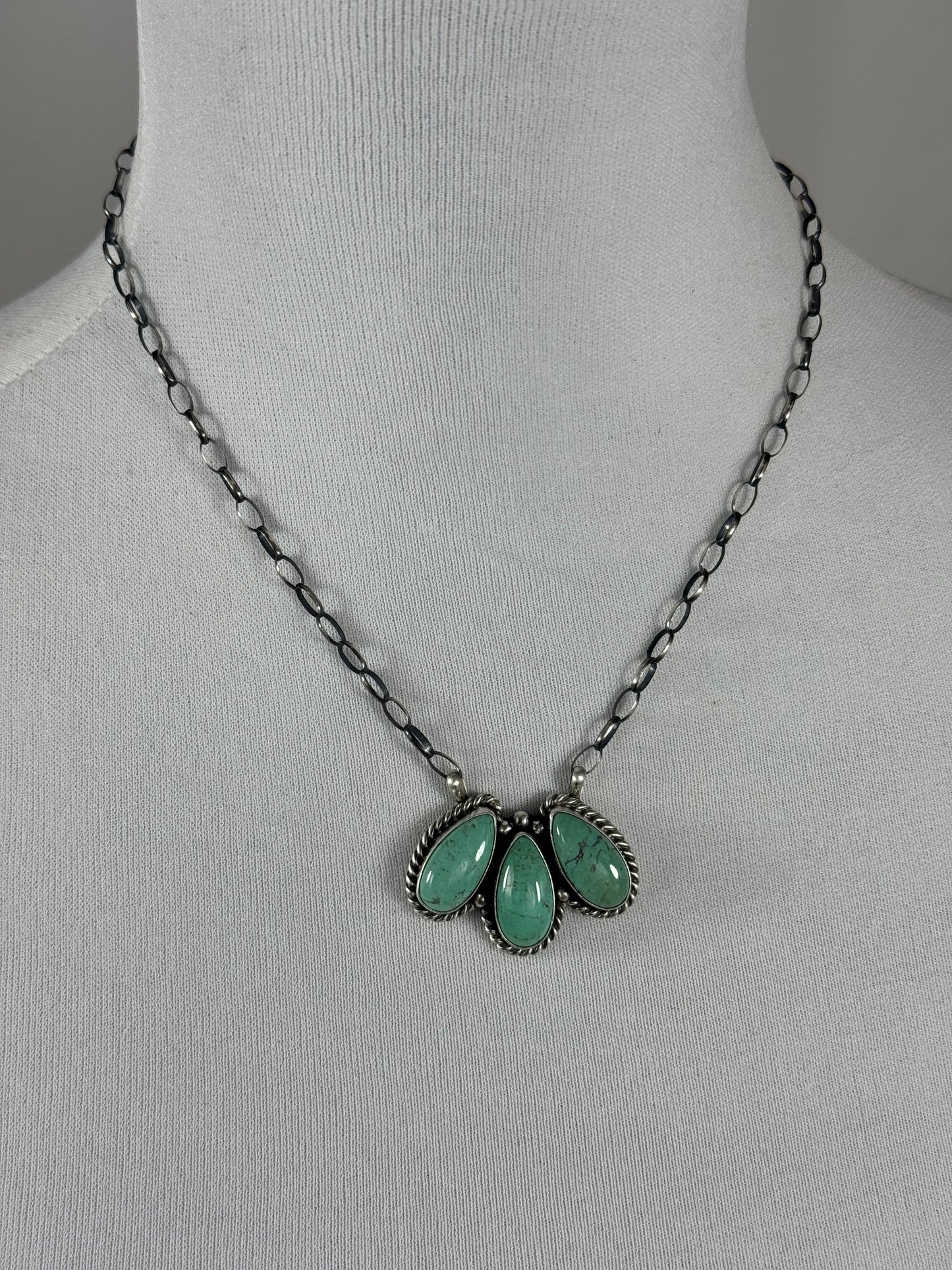 3 Stone Kingman Necklace