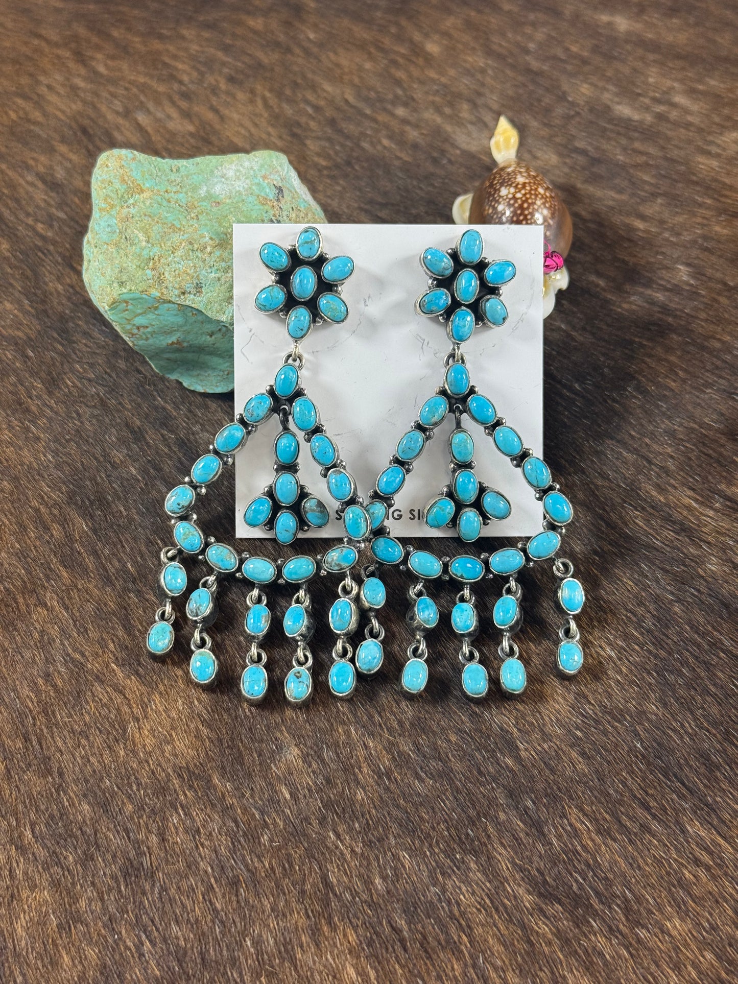 Kingman Turquoise Dangle Earrings