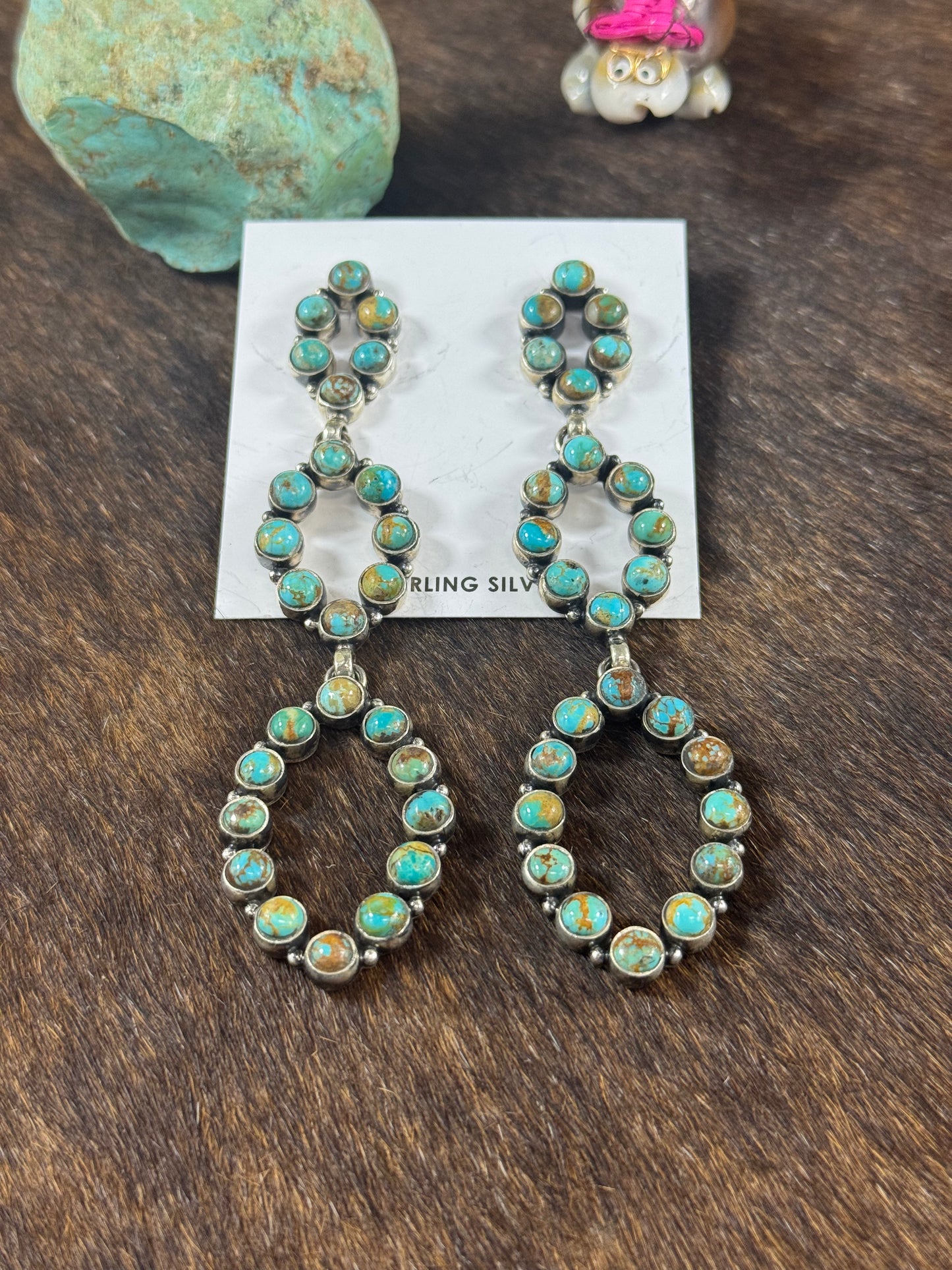 Kingman Turquoise Dangle Earrings