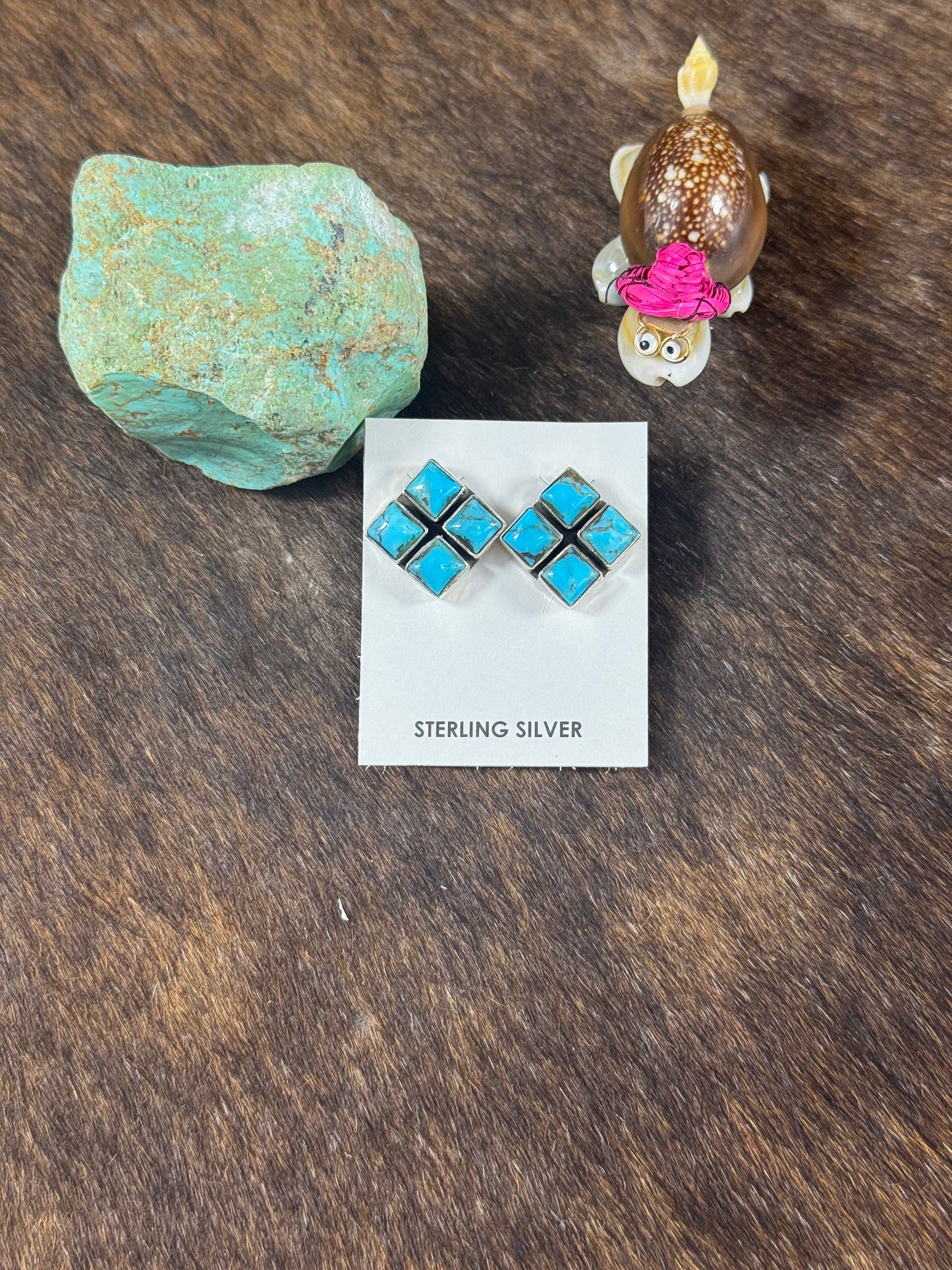 Kingman Turquoise Stud Earrings