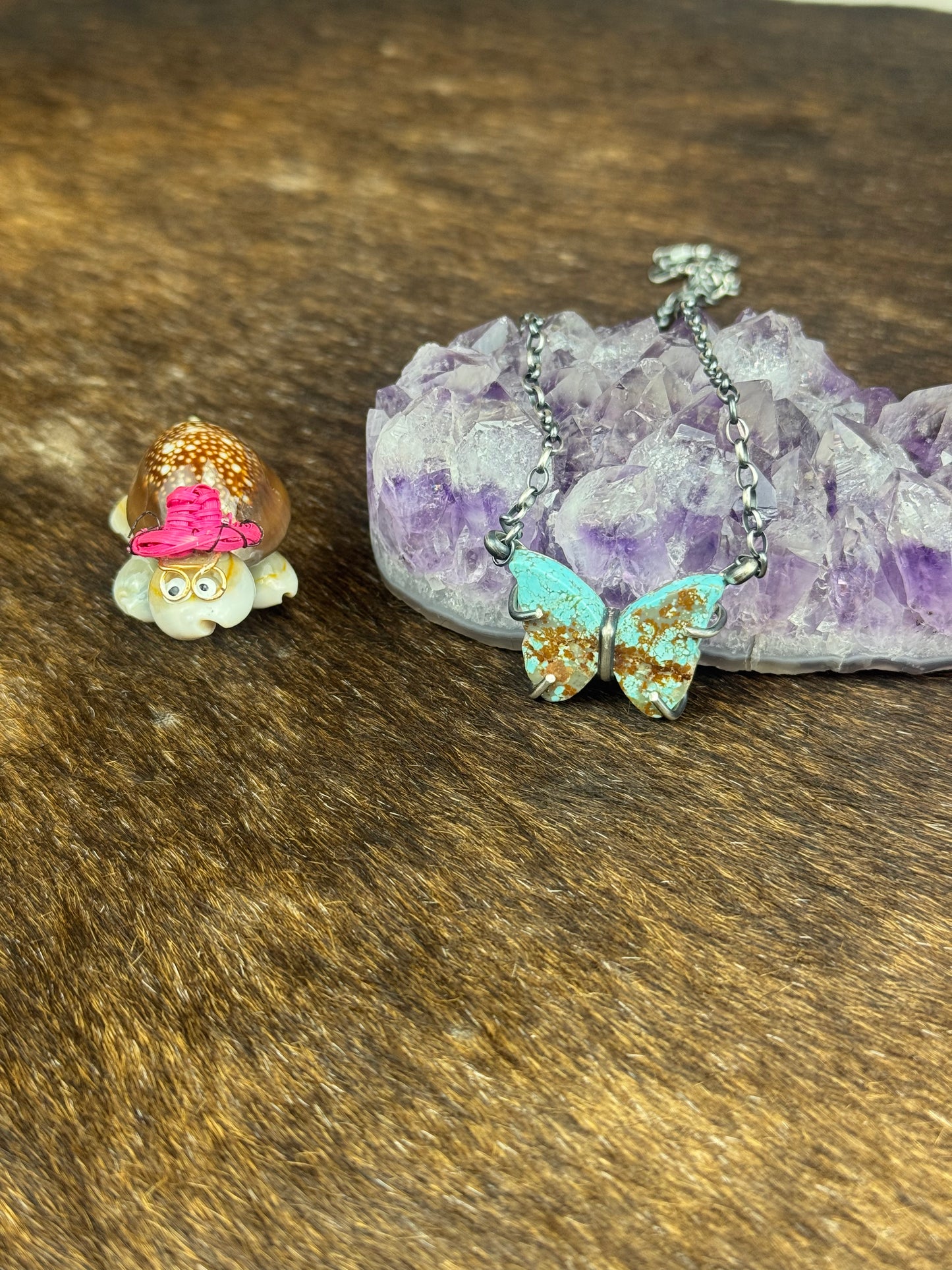 #8 Turquoise Mini Butterfly Necklace