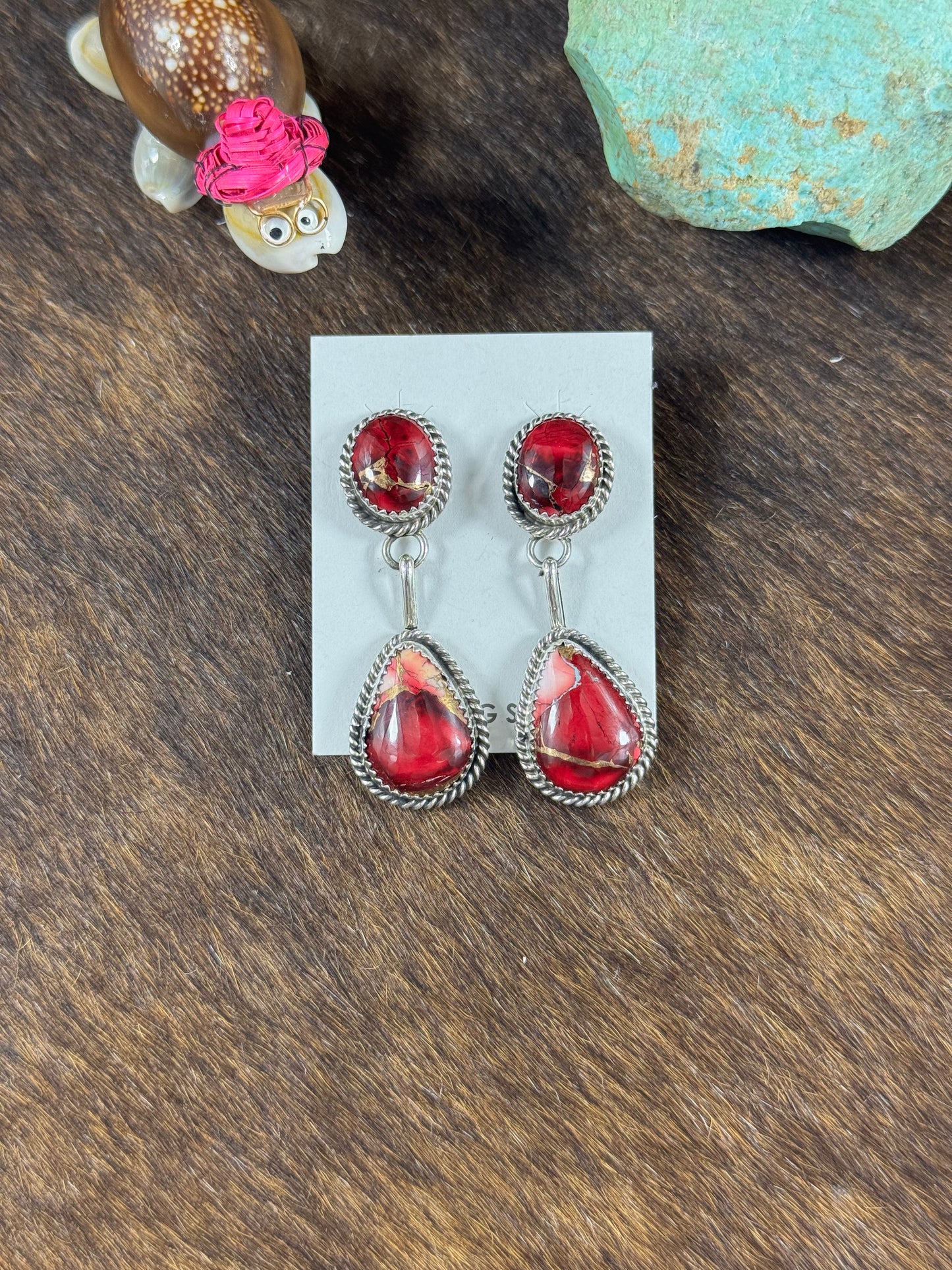 Dalia Rose two Stone Dangle Earring
