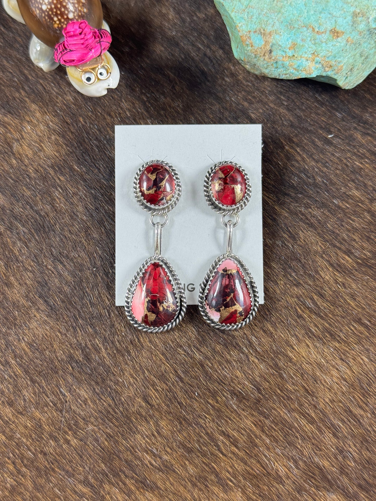 Dalia Rose two Stone Dangle Earring