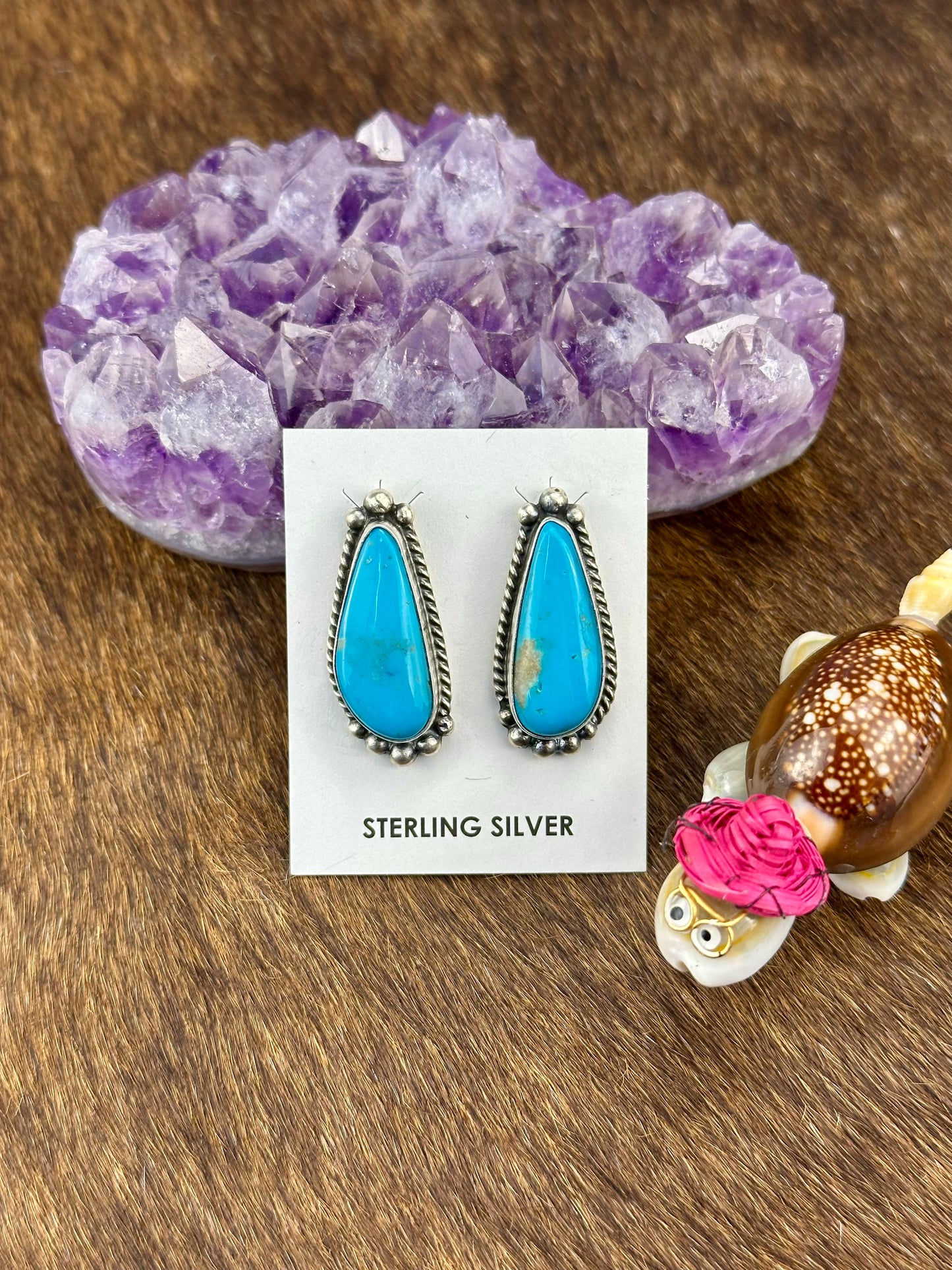 Kingman Turquoise Stud Earring