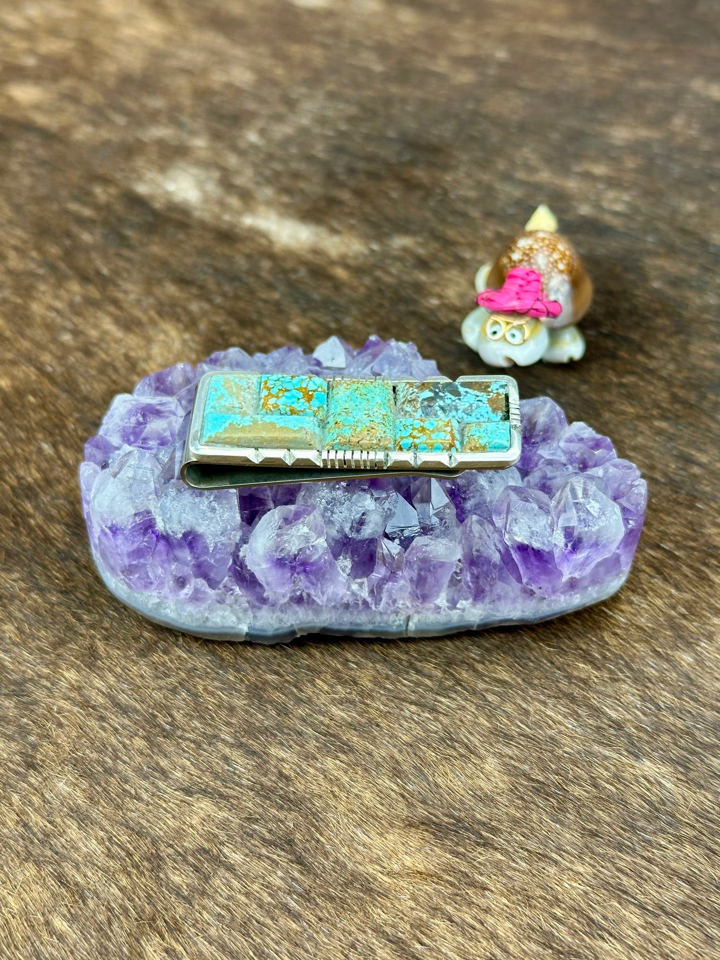 Number 8 Turquoise Money Clip