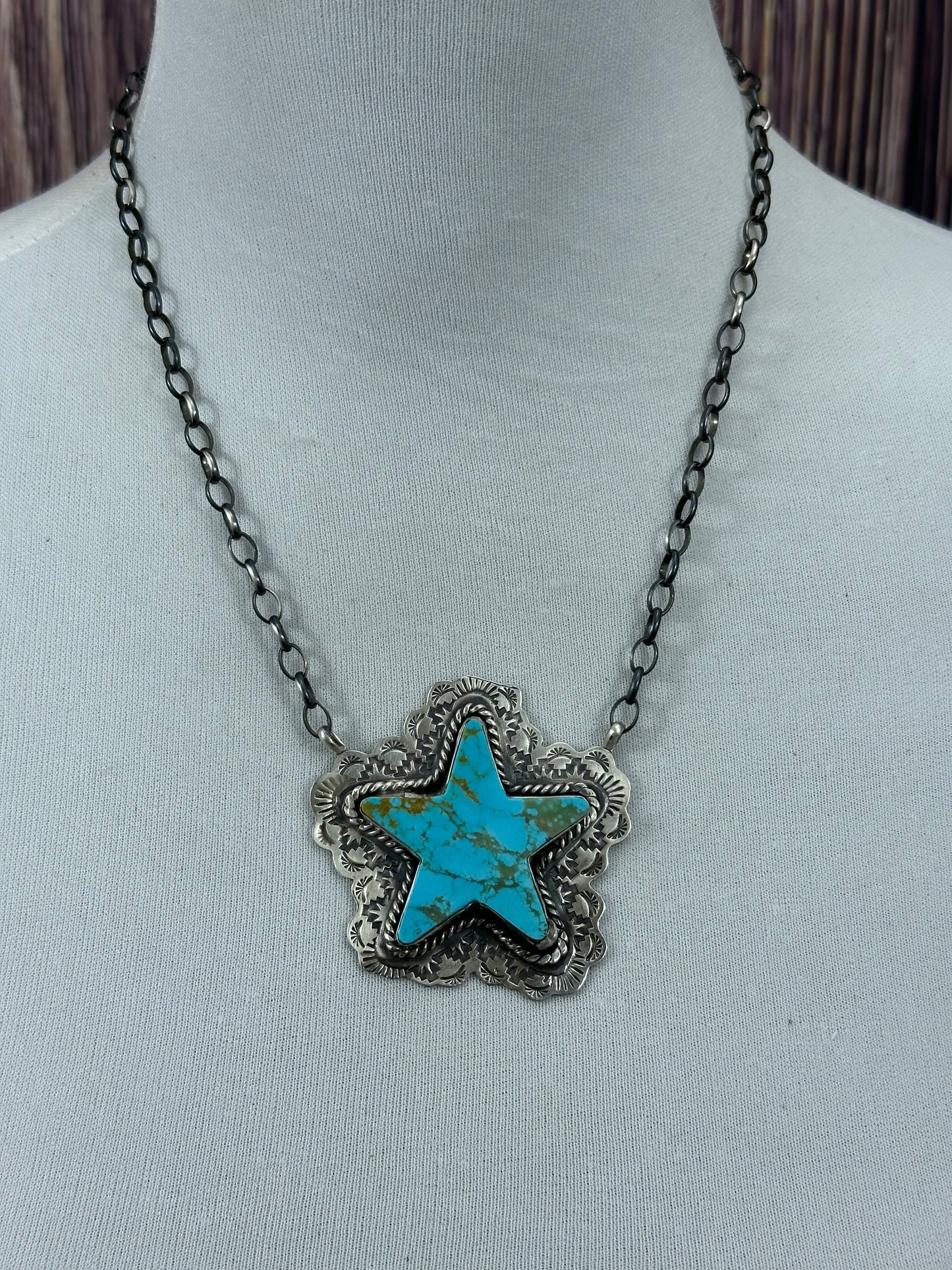 Kingman Turquoise Star Necklace