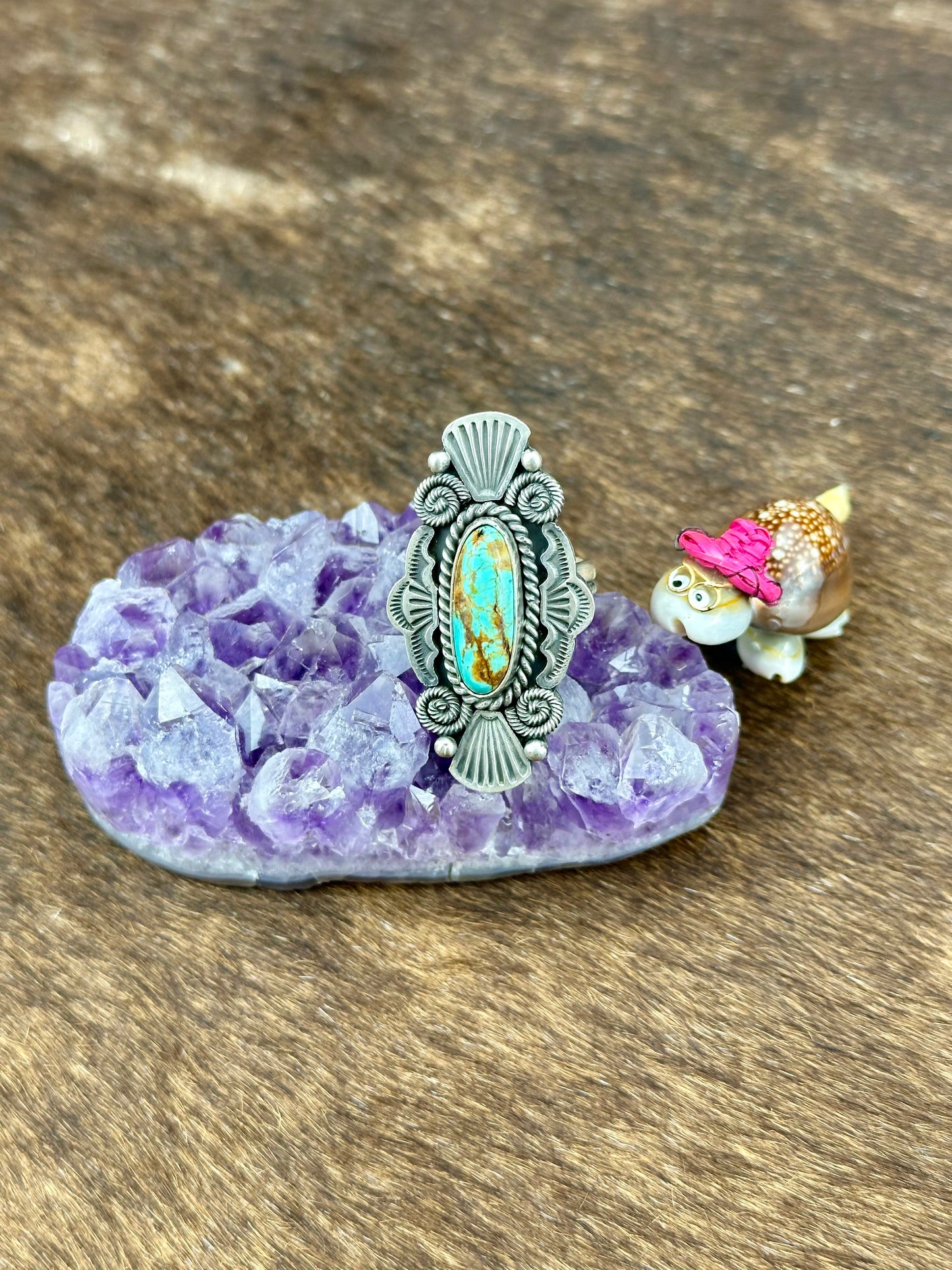 Kingman Turquoise Oval Sterling Silver Ring