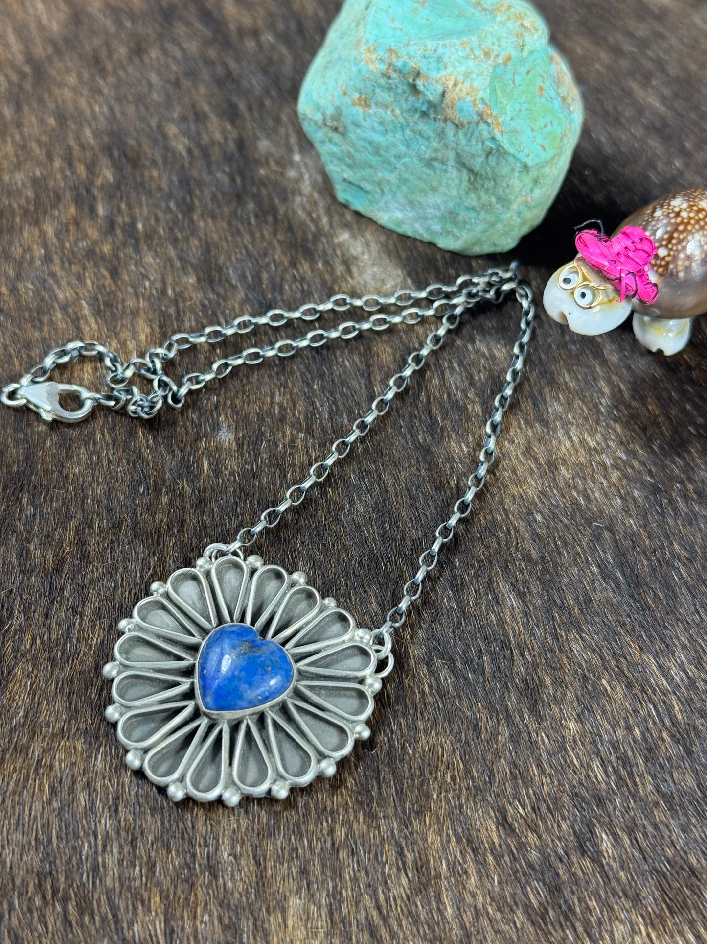 Lapis Heart Necklace
