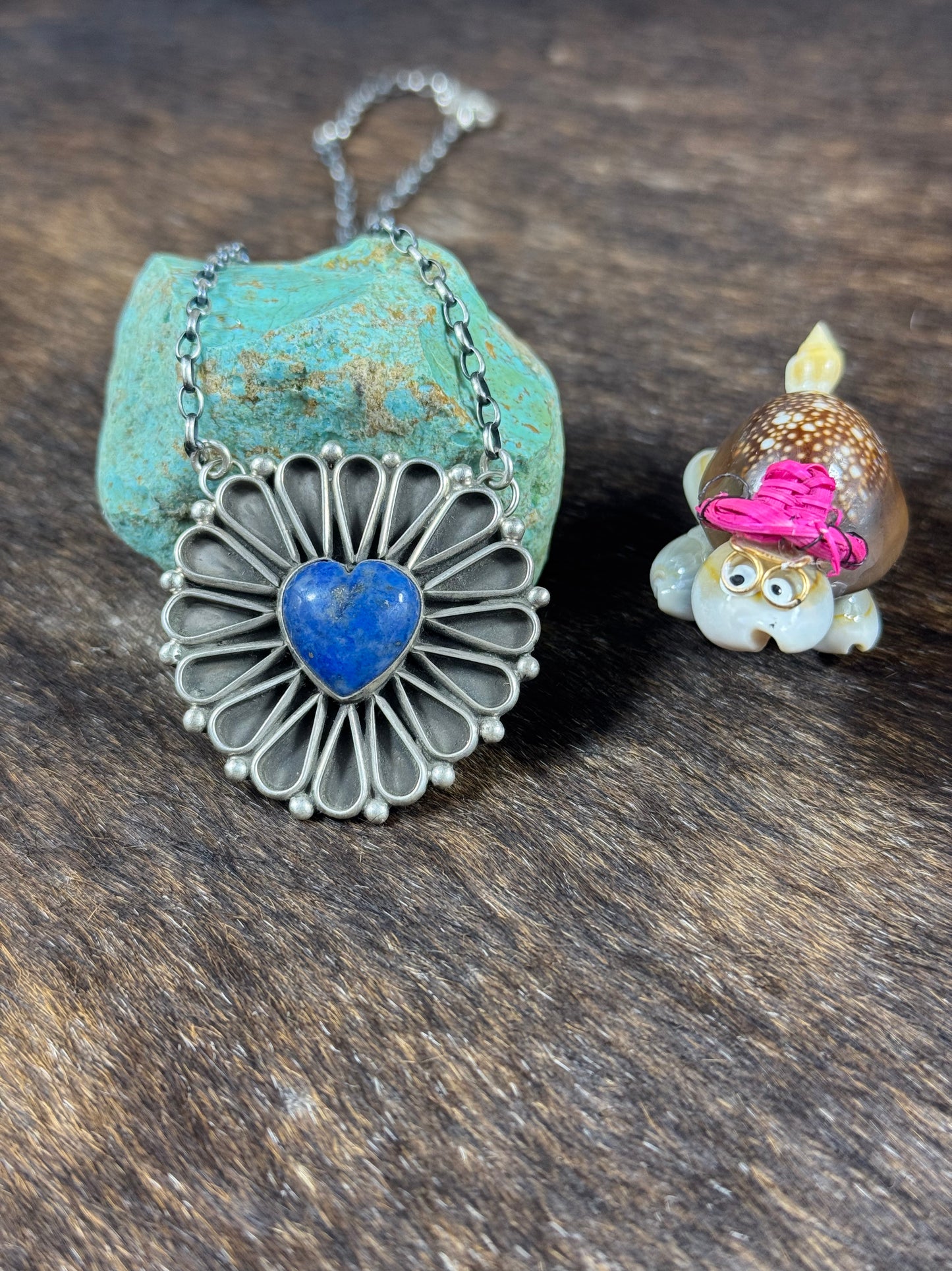 Lapis Heart Necklace