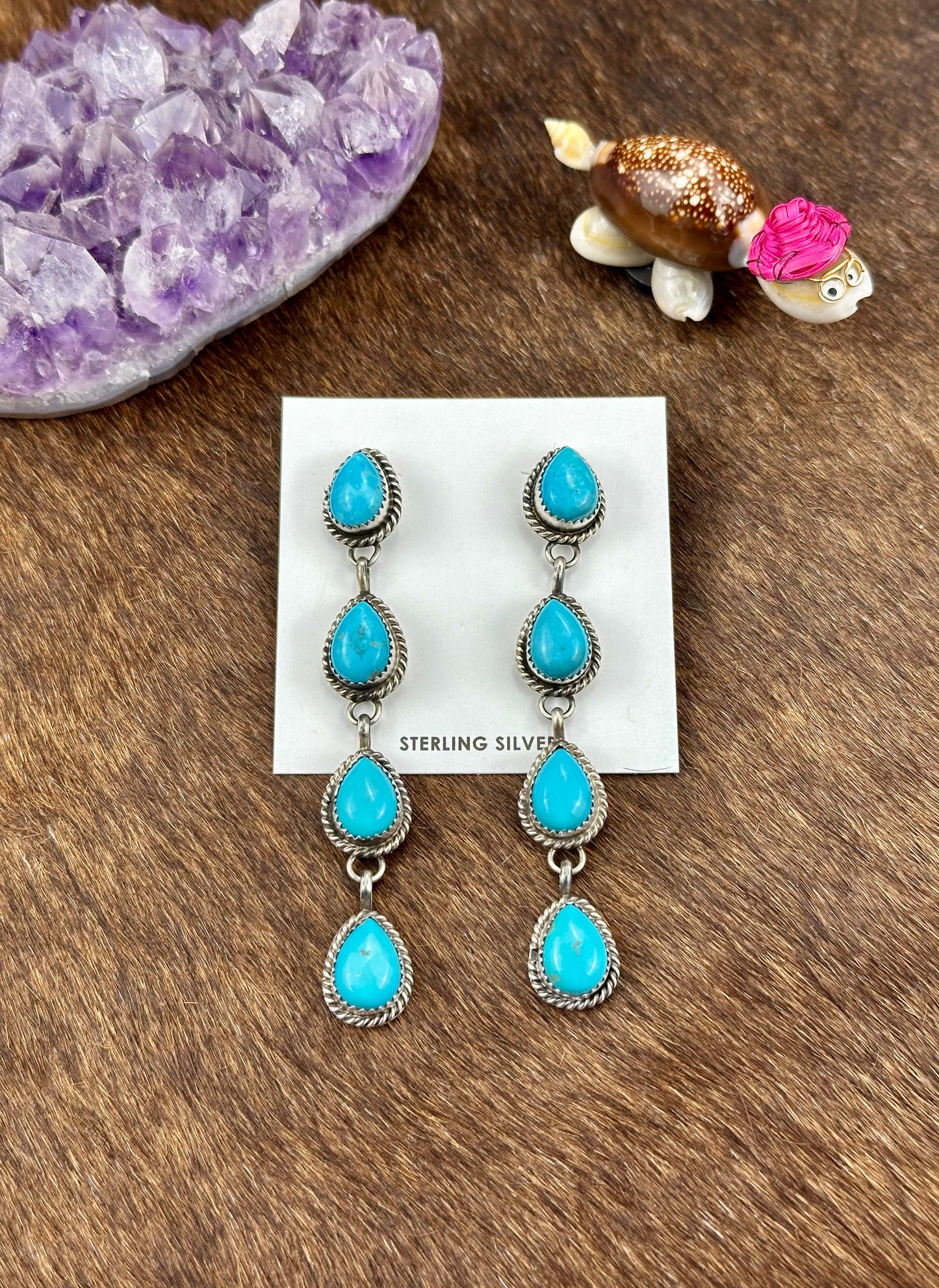 Kingman Turquoise Dangle Earring
