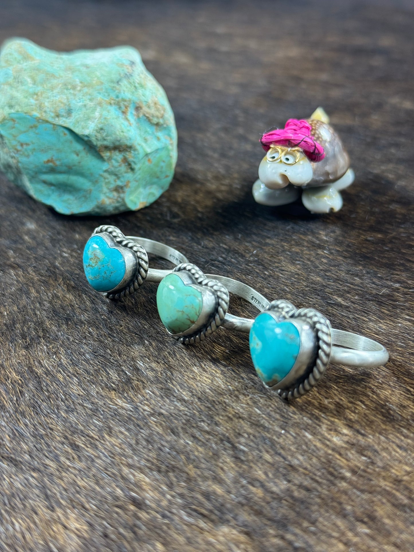 Kingman Turquoise Heart Ring
