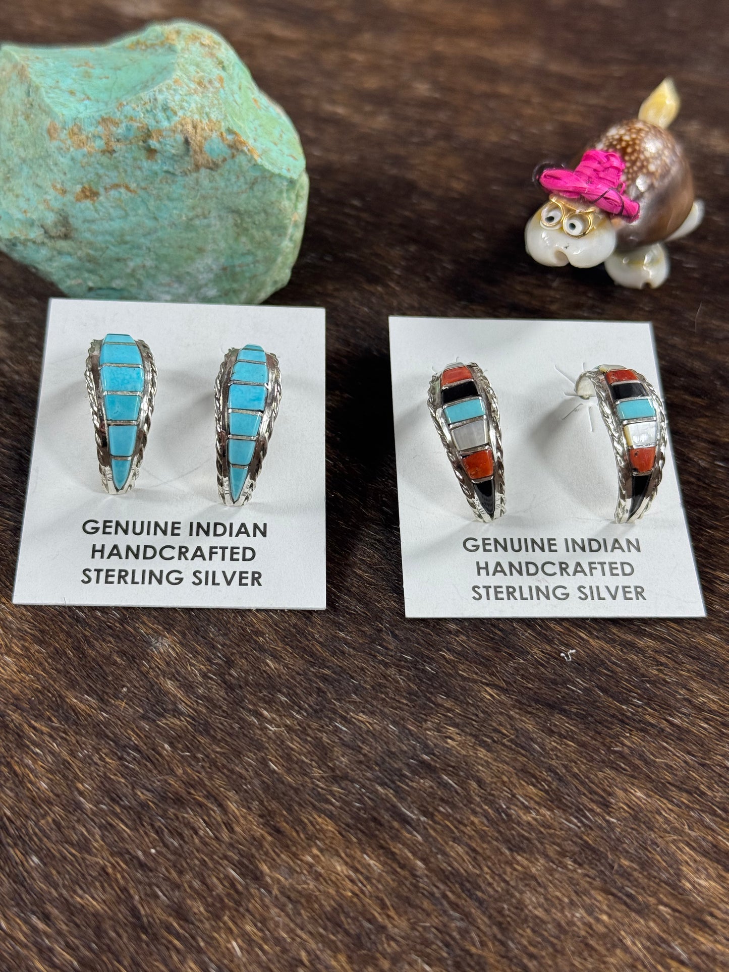 Inlay Hoop Earring