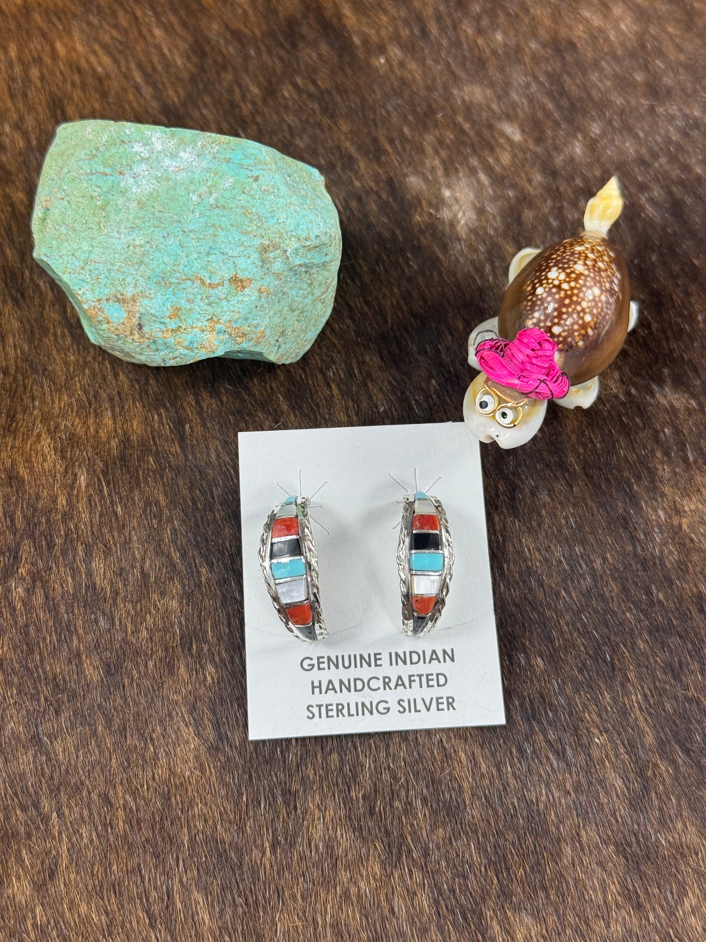 Inlay Hoop Earring