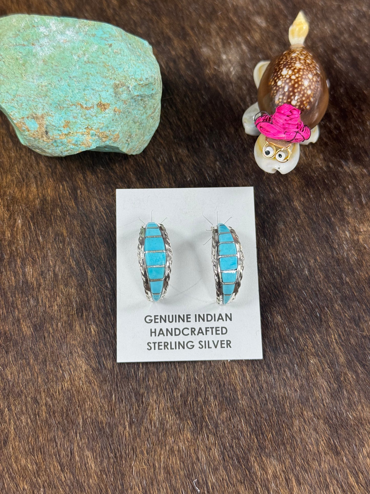 Inlay Hoop Earring