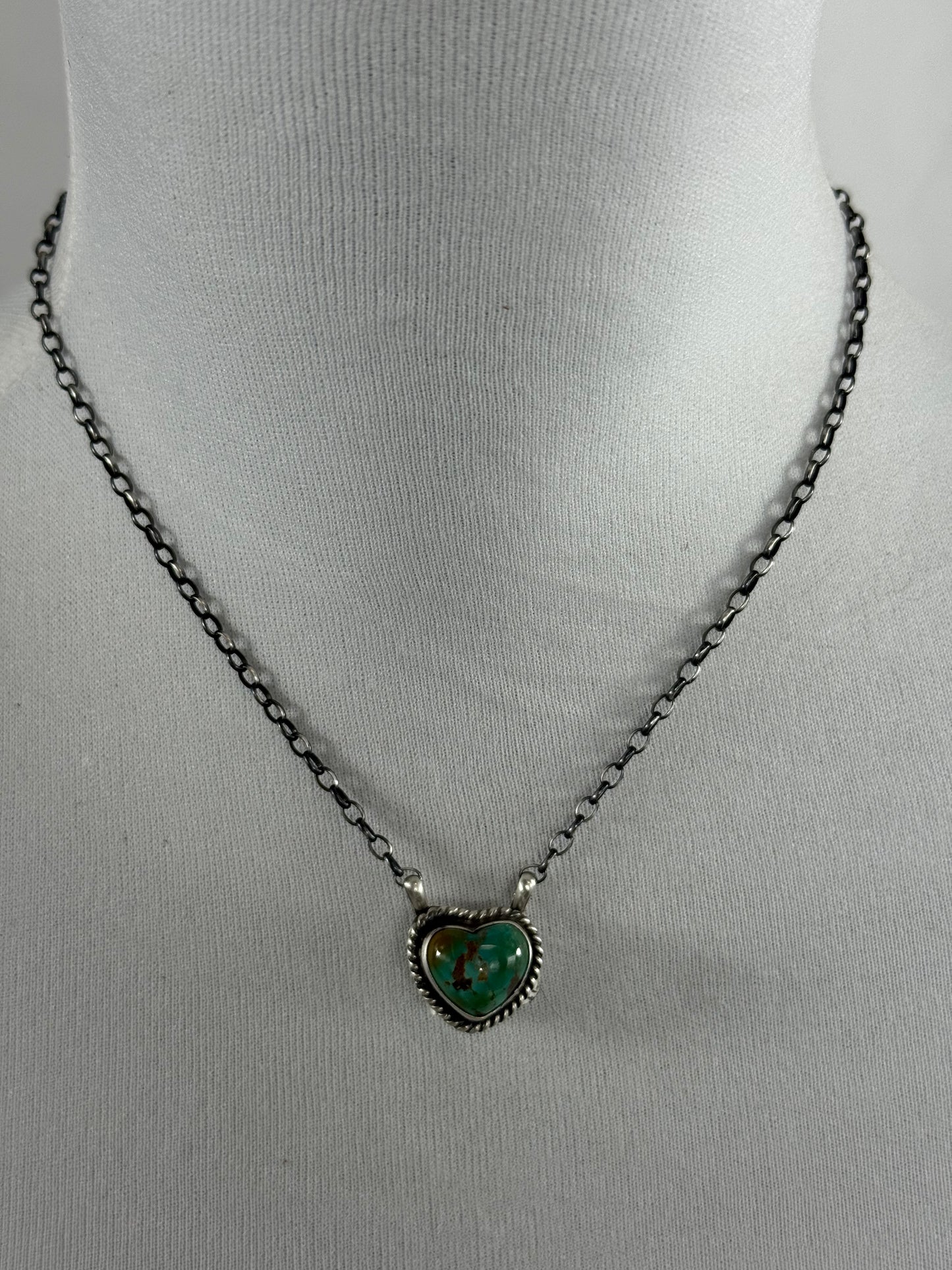 Kingman Turquoise Heart Necklace