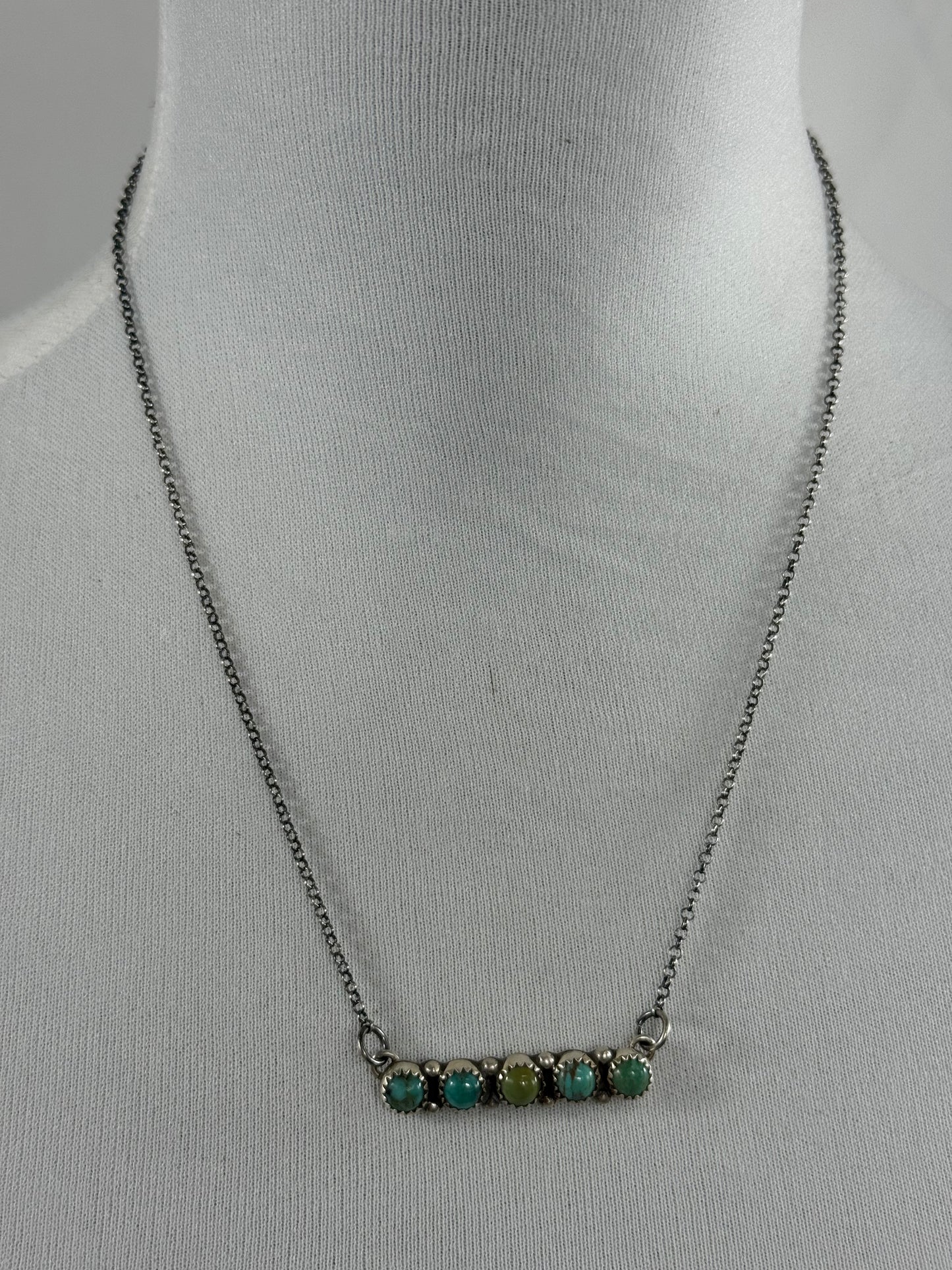Kingman 5 Stone Bar Necklace