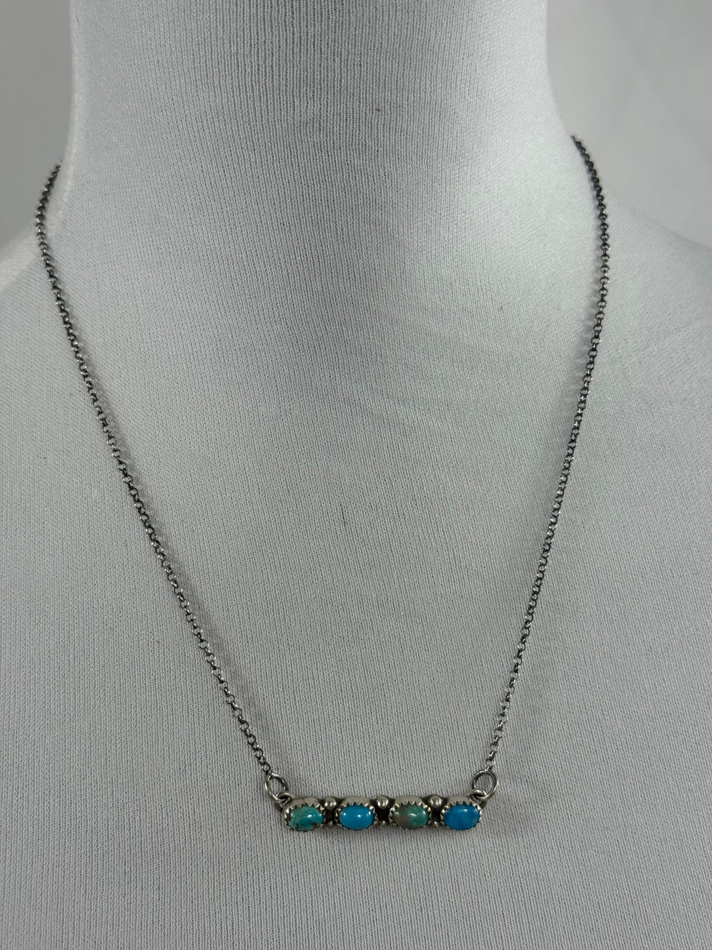 Kingman 5 Stone Bar Necklace
