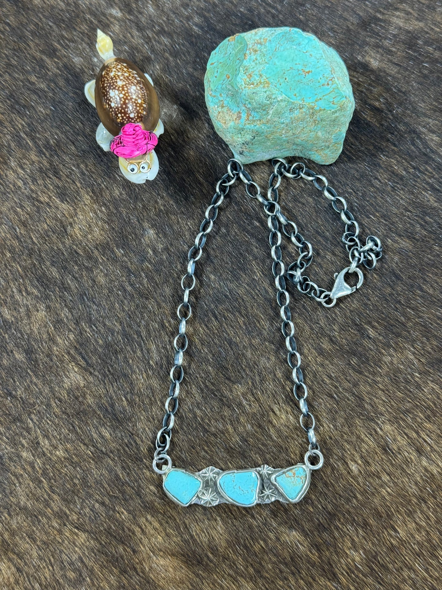 #8 Three Stone Bar Necklace
