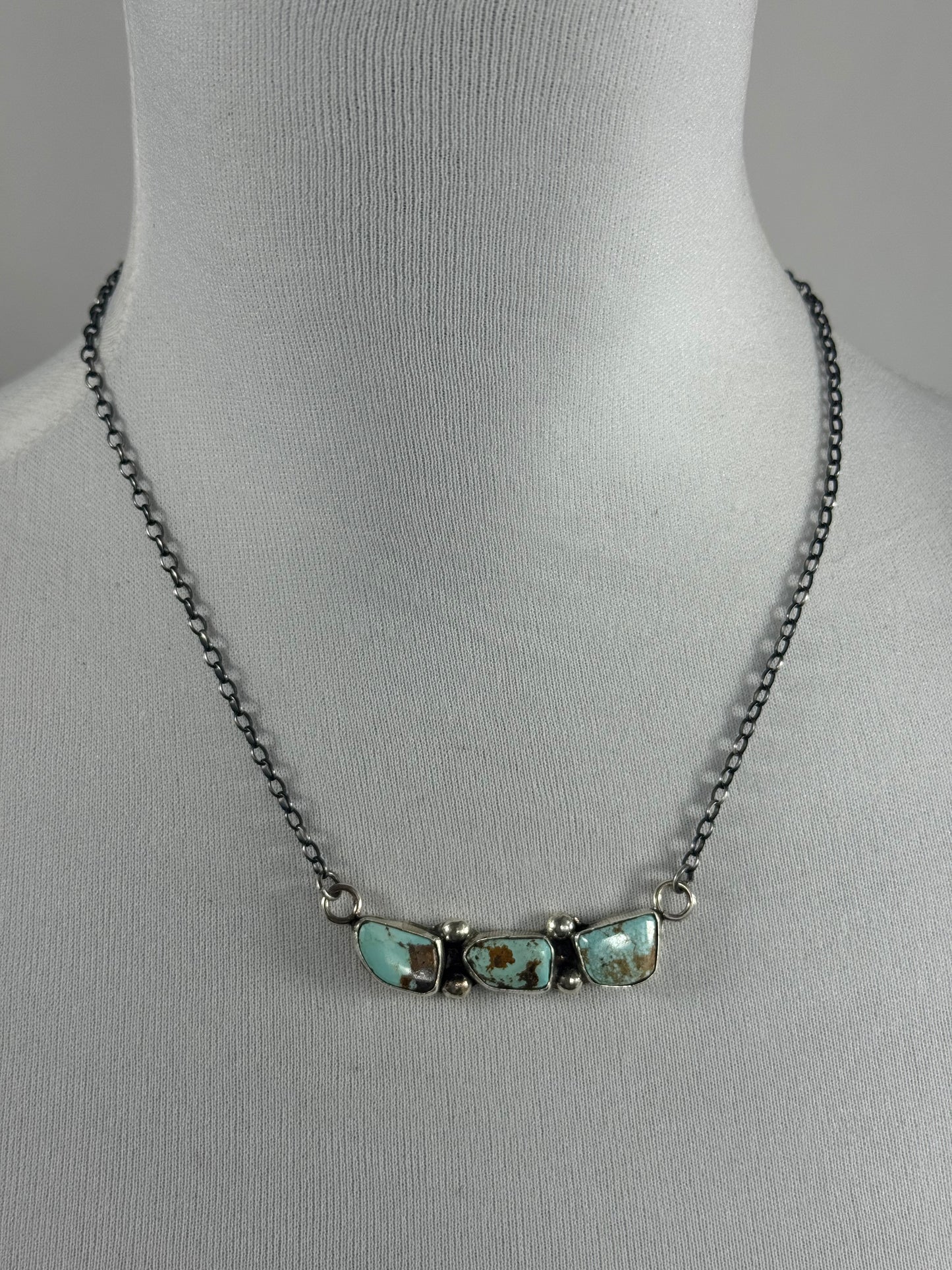 #8 Three Stone Bar Necklace