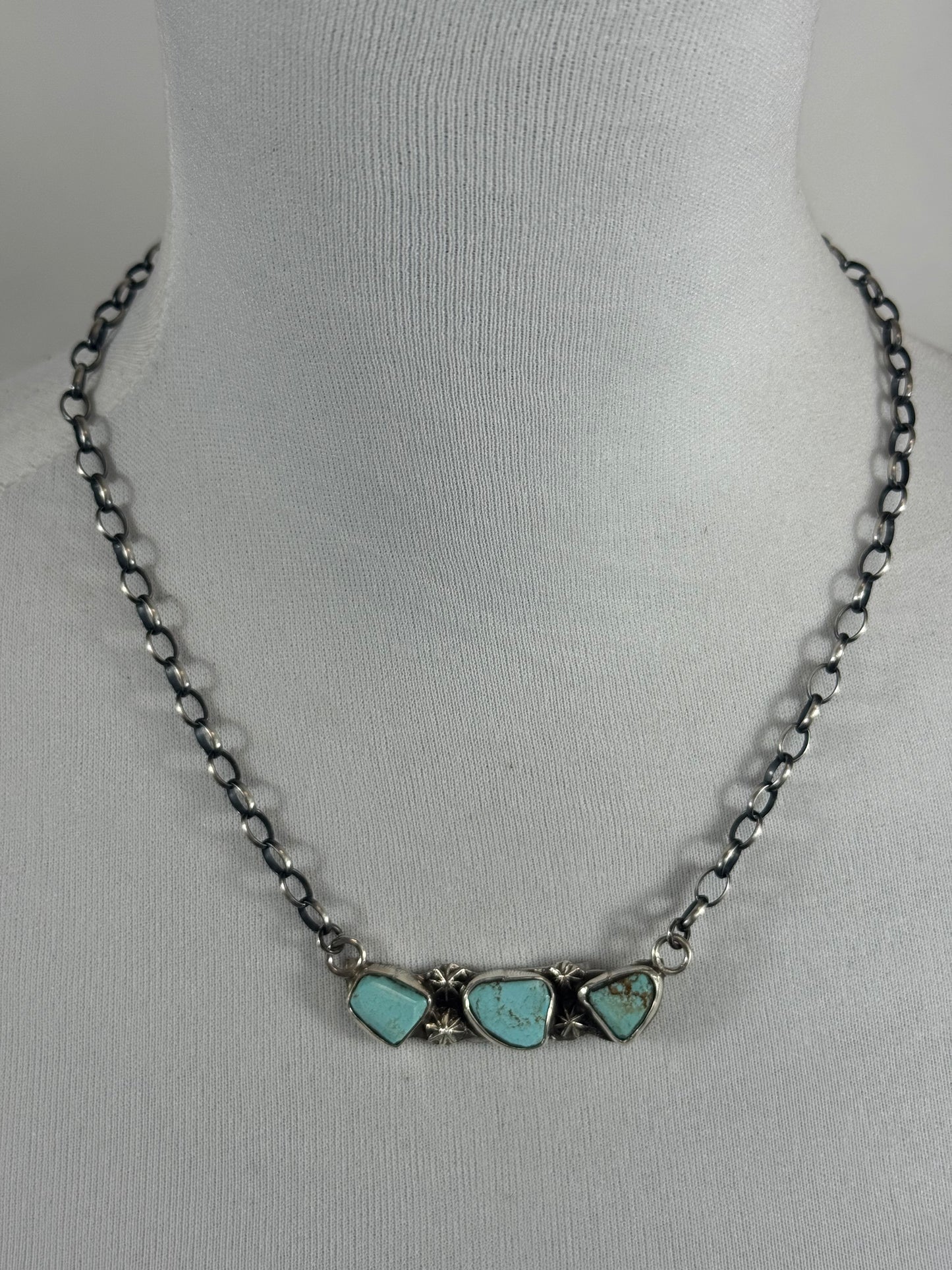 #8 Three Stone Bar Necklace