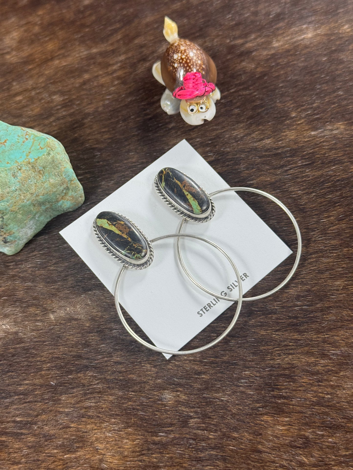 Black Jack Hoop Earring