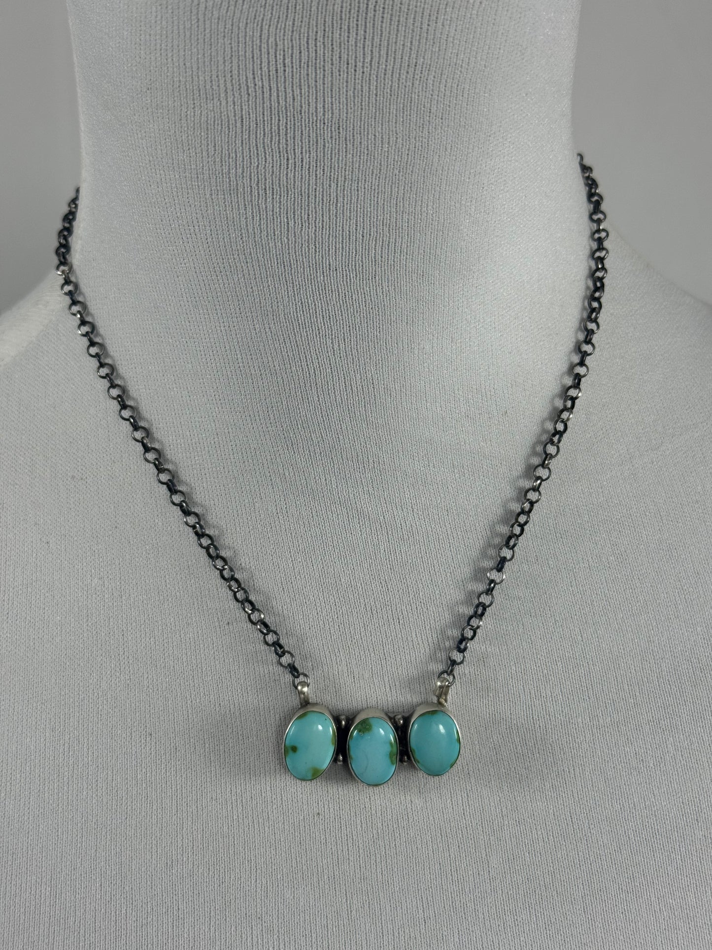 Sonoran Gold 3 Stone Fixed Necklace
